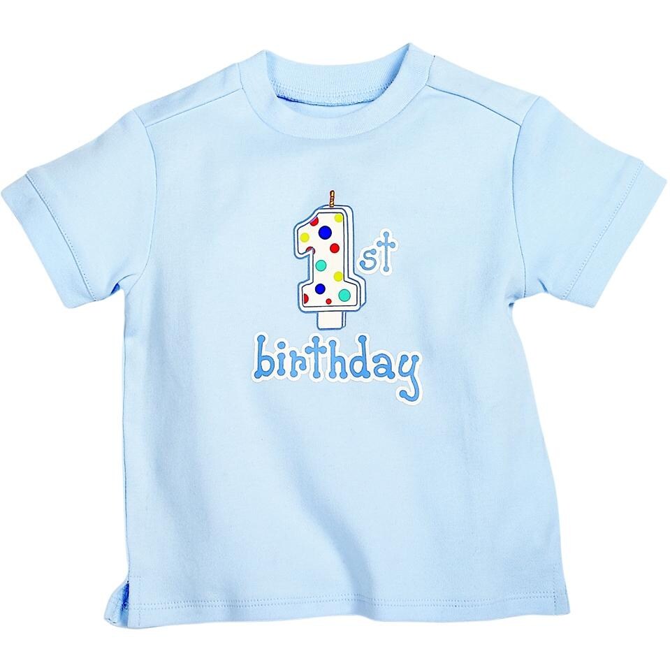 Elegant Baby First Birthday TShirt Blue