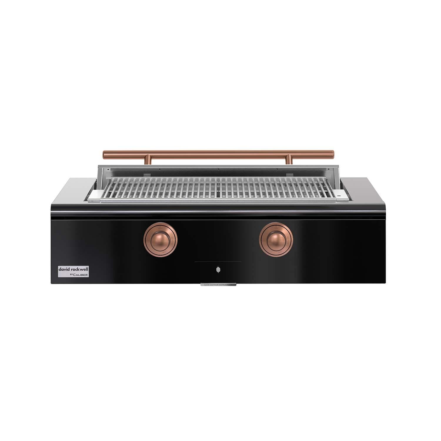Caliber 42-in Natural Gas Built-In Rockwell Grill - Gloss Black w/ Copper Hardware - CRG-42BN00-A-044-H03