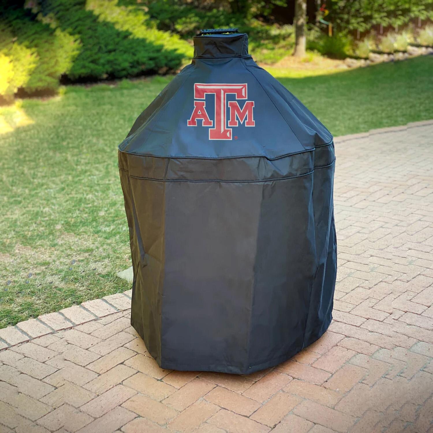 Holland Bar Stool Co B08F6FRFY9 Texas A&M Universal Kamado Grill Cover - Lifestyle thumbnail