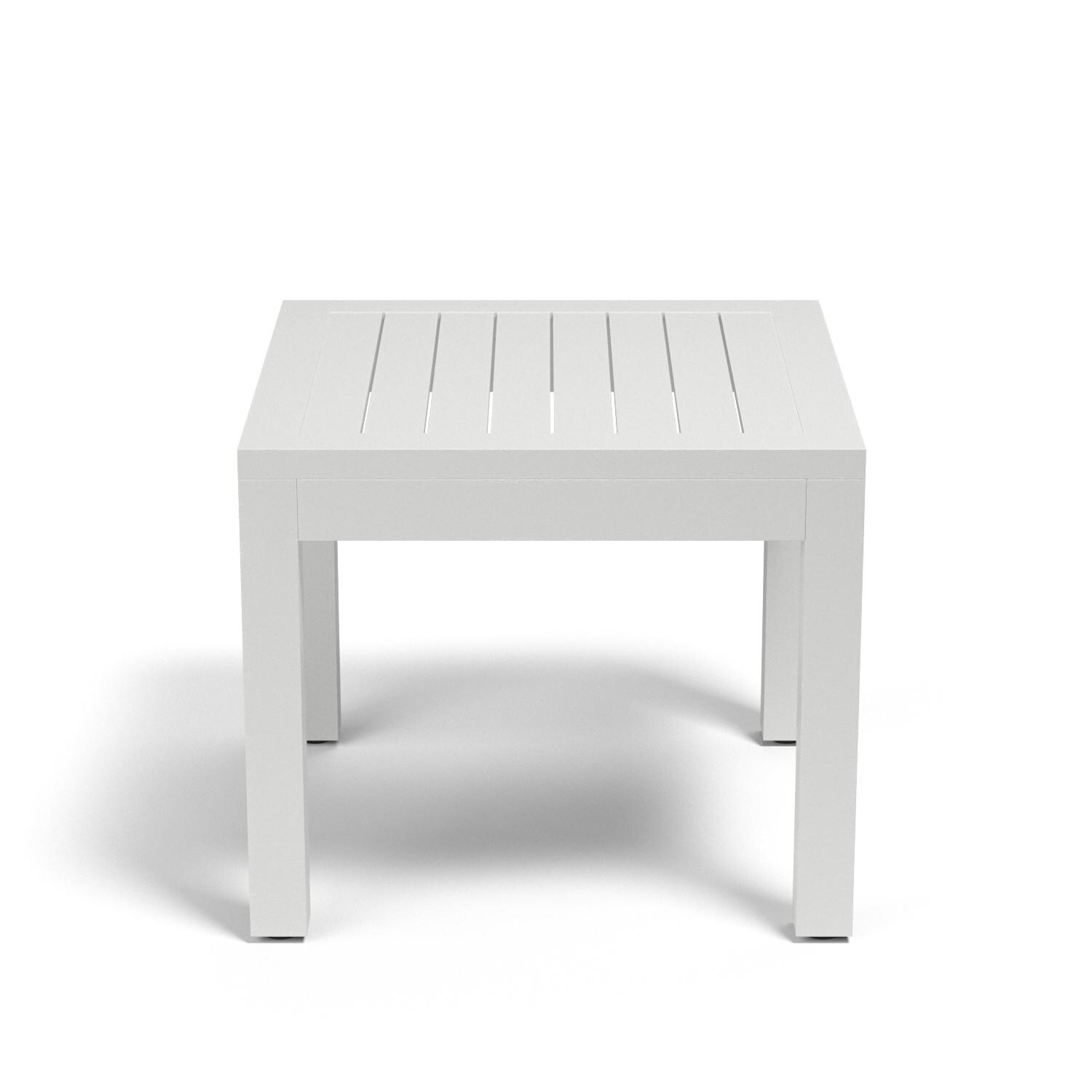 Sunset West - 1101-ET - Naples 21-Inch Square Aluminum Patio End Table - Side View thumbnail