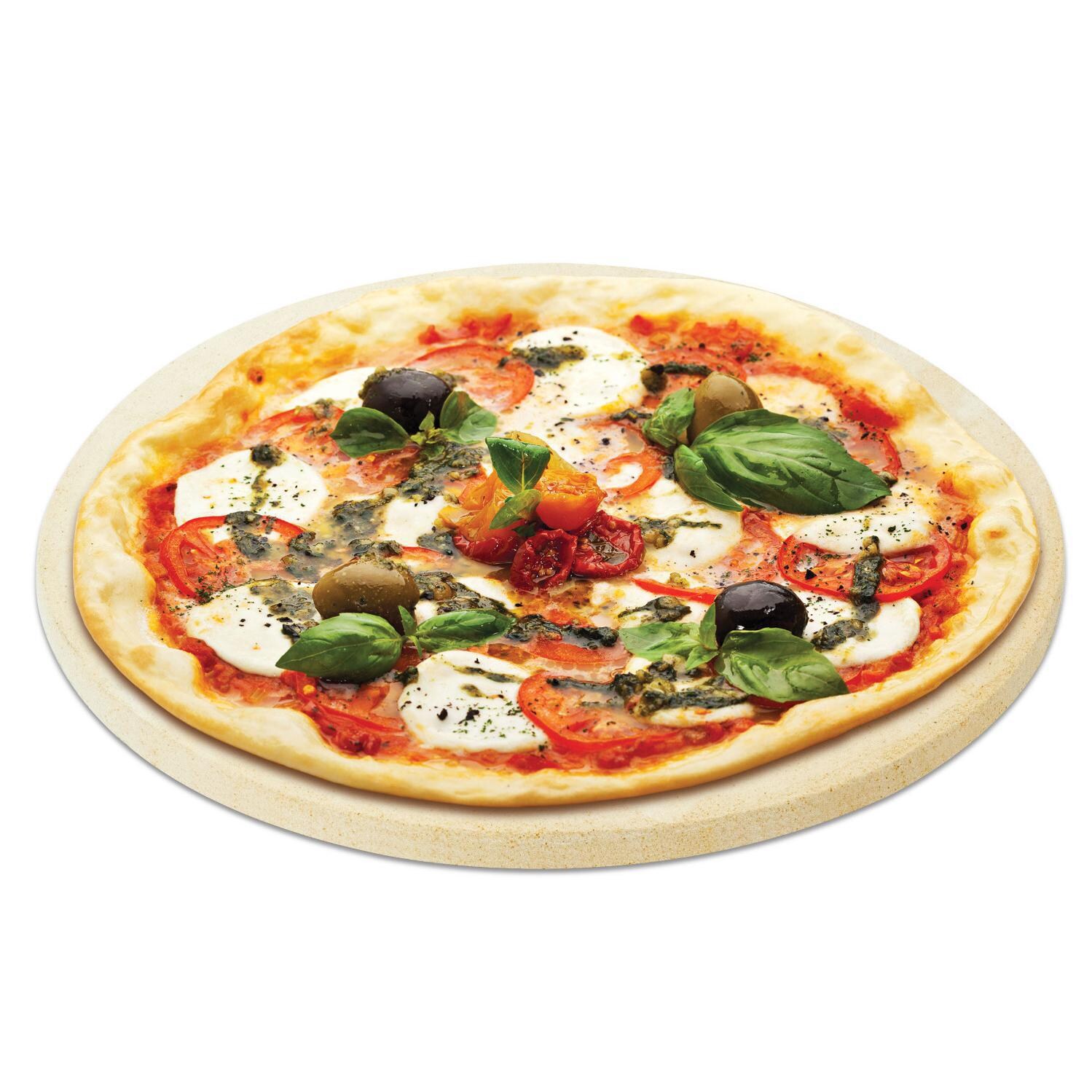 Primo PG00348 Natural Finished 16 Inch Pizza Stone - Lifestyle thumbnail