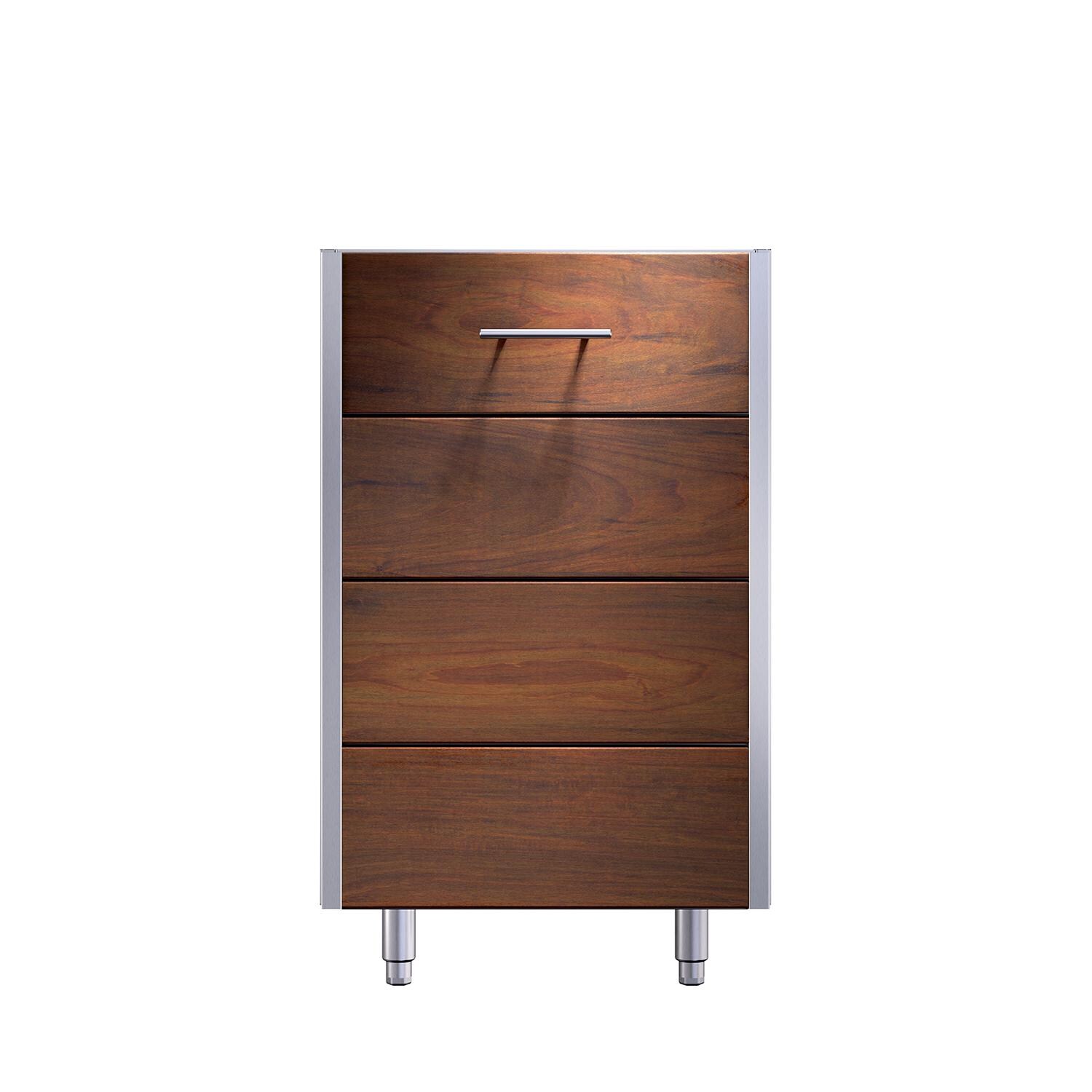 Kalamazoo Arcadia 21 Inch Waste & Recycling - Pull-Out - Ipe Finish - KD-21-1W-IPE-S4