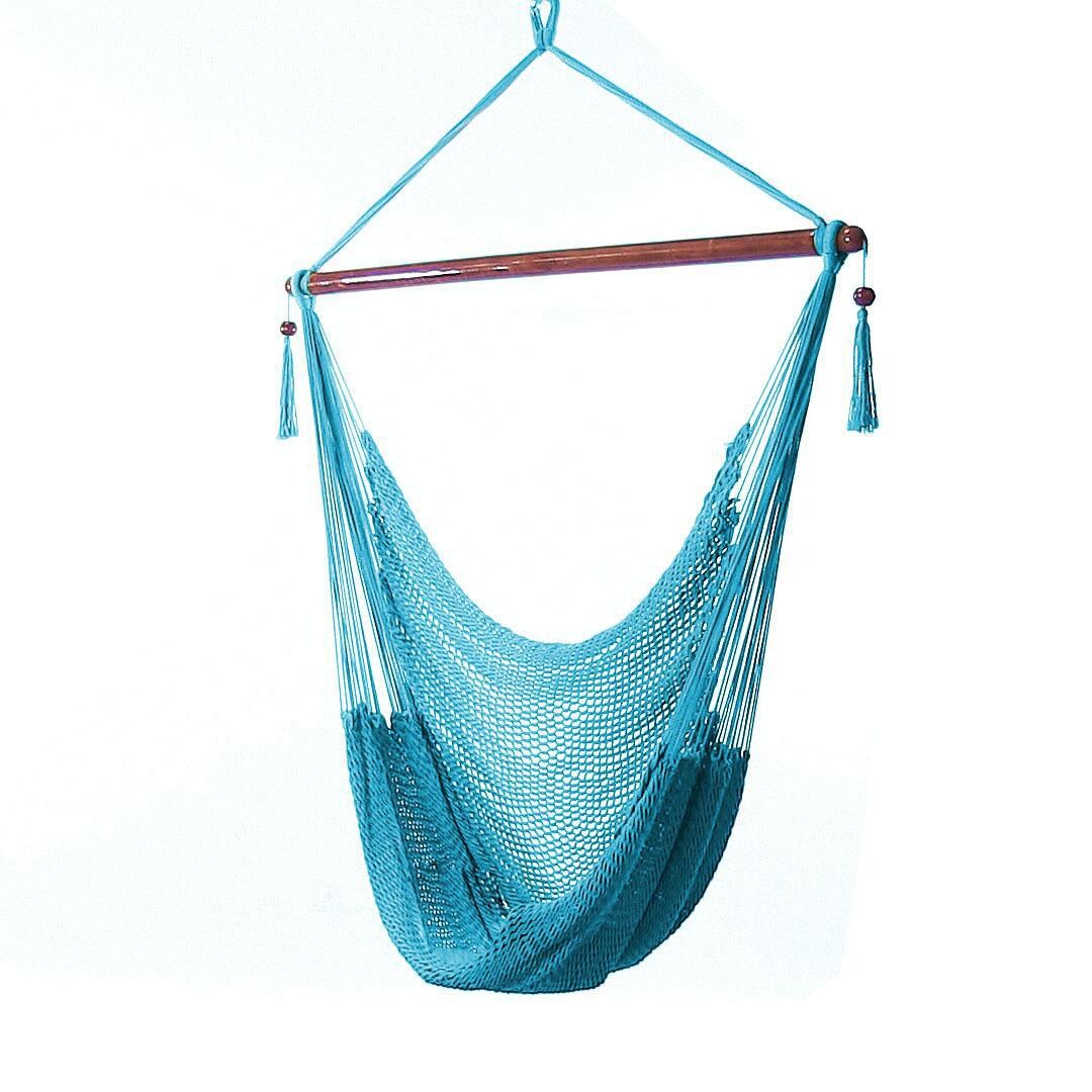 Ultimate Patio Extra Large Hanging Caribbean Hammock Chair - Sky Blue thumbnail