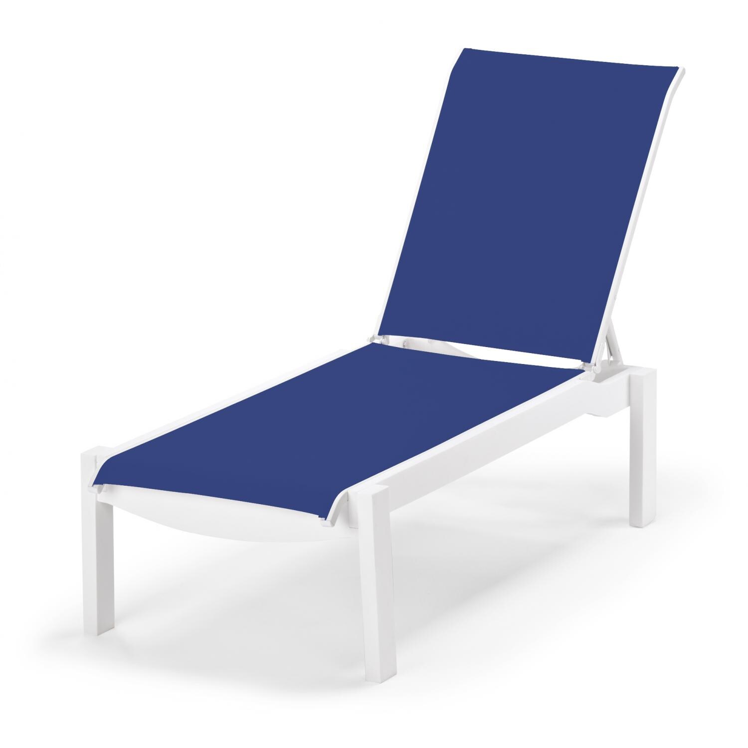 Leeward MGP Chaise Lounge in Textured Snow/Atlantis by Telescope Casual
