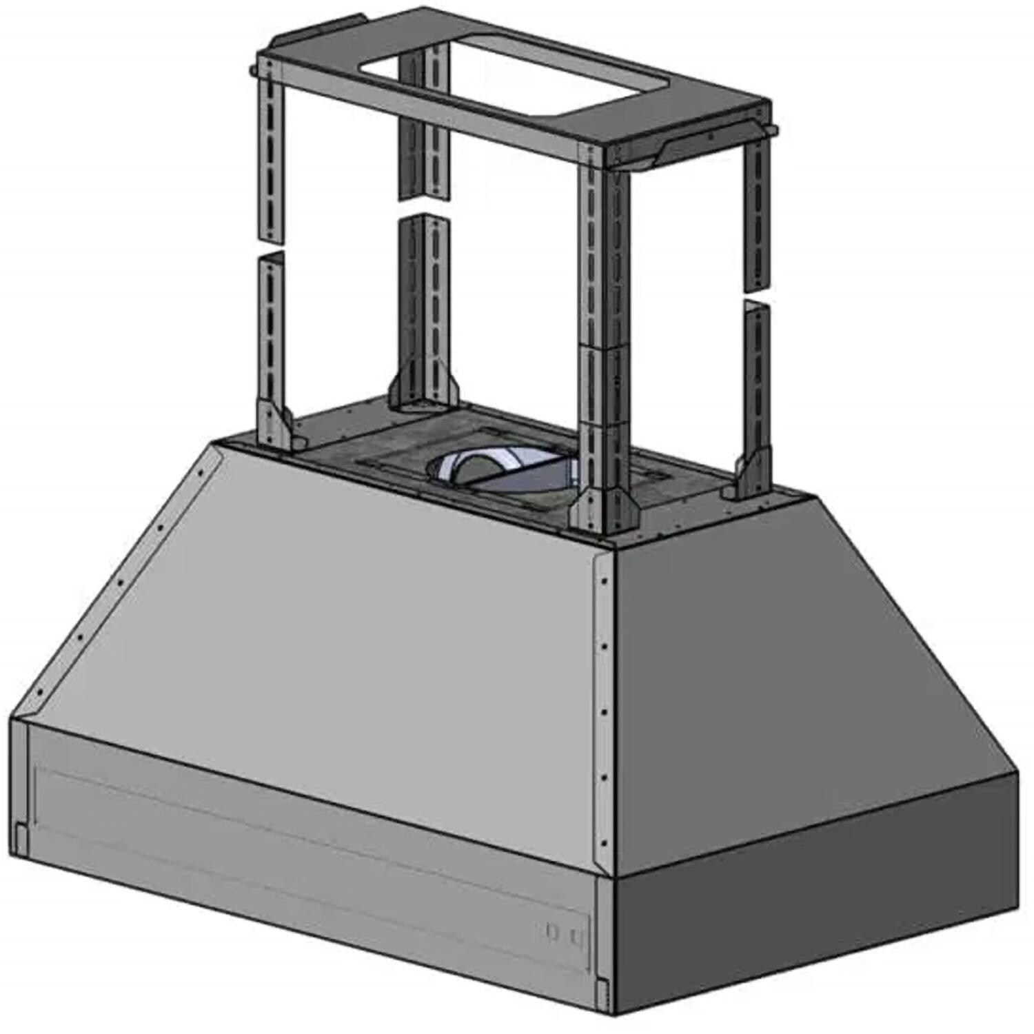 Trade-Wind P7260ISL 60-Inch Pyramid Outdoor BBQ Island Hood - Stainless Steel - Hood Only - Angle - White Background thumbnail