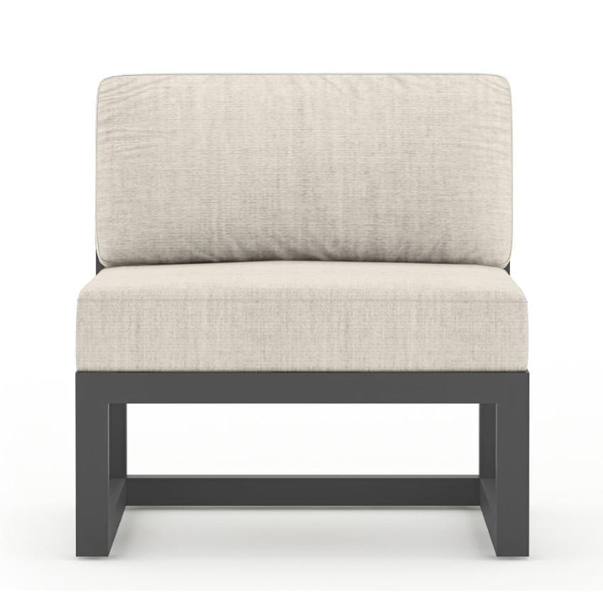 Misty Cove 6 Piece Sectional Set in Slate w/Club Chair & Cast Silver Cushions by Lakeview - Middle Section - White Background thumbnail