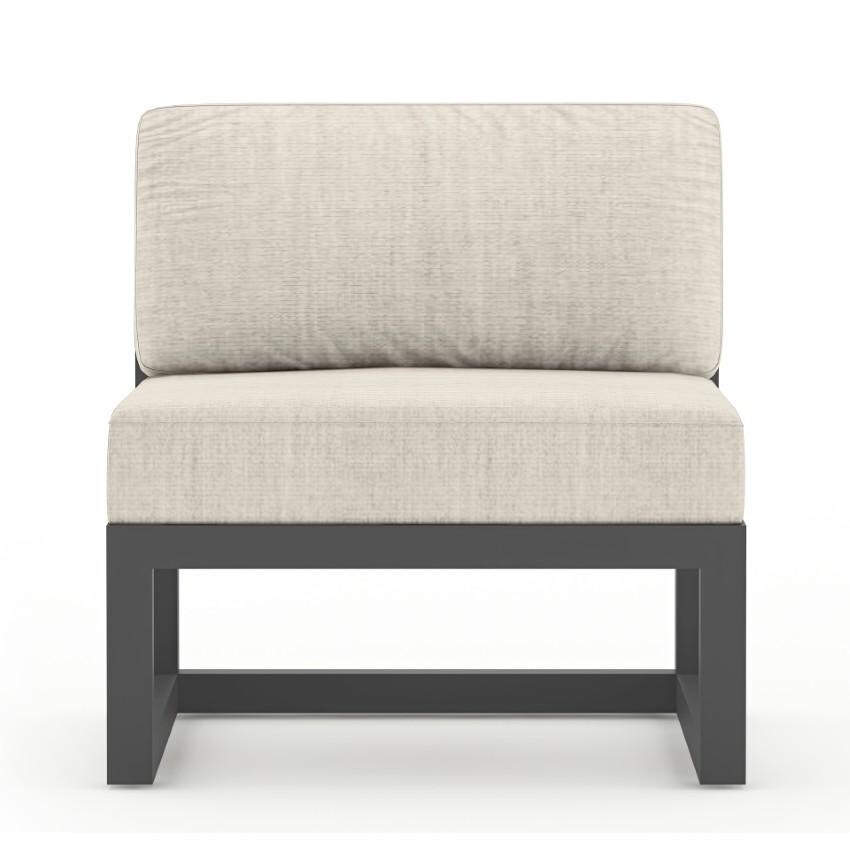 Misty Cove 6 Piece Sectional Set in Slate w/Club Chair & Cast Silver Cushions by Lakeview - Middle Section - White Background thumbnail