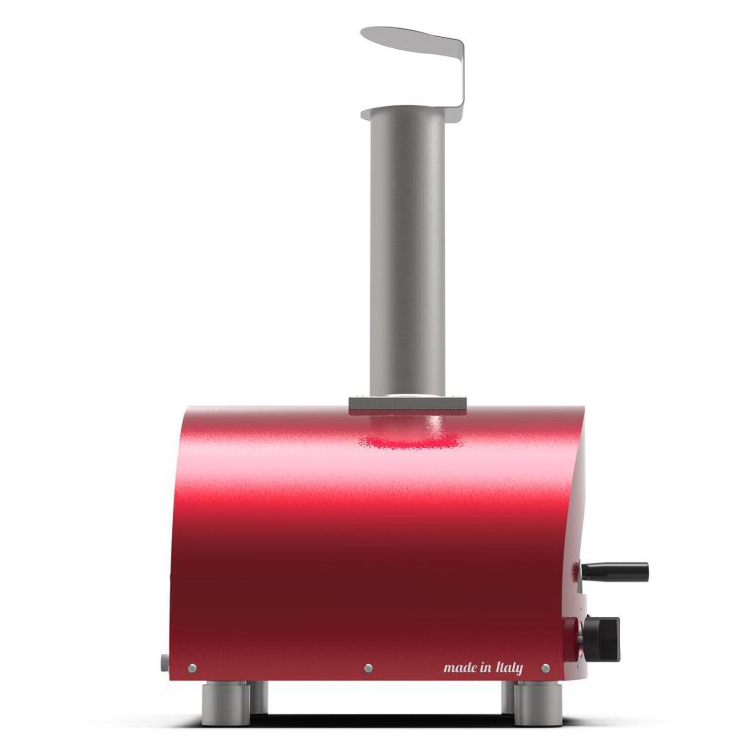 Alfa Moderno FXMD-PT-GROA-U Portable Pizza Oven Antique Red - Right Side View - White Background thumbnail
