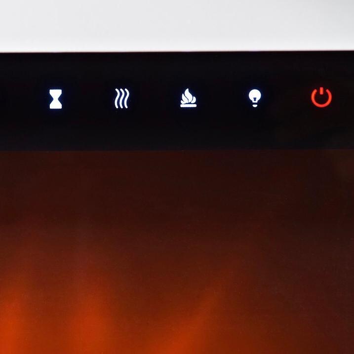 Evolution Fires EFV96BTW Vegas 96-Inch Wall Mount Electric Fireplace - Touch Screen Control Panel thumbnail