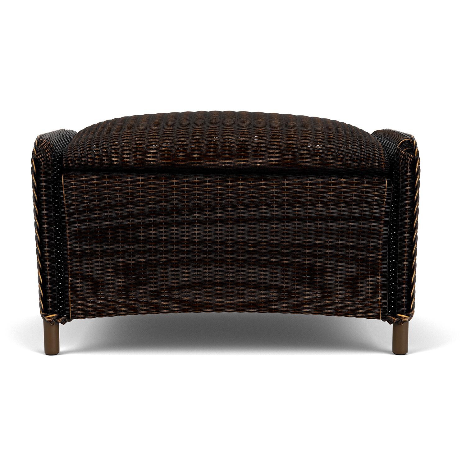 Lloyd Flanders Reflections Ottoman, Padded in Mink Finish - Back thumbnail
