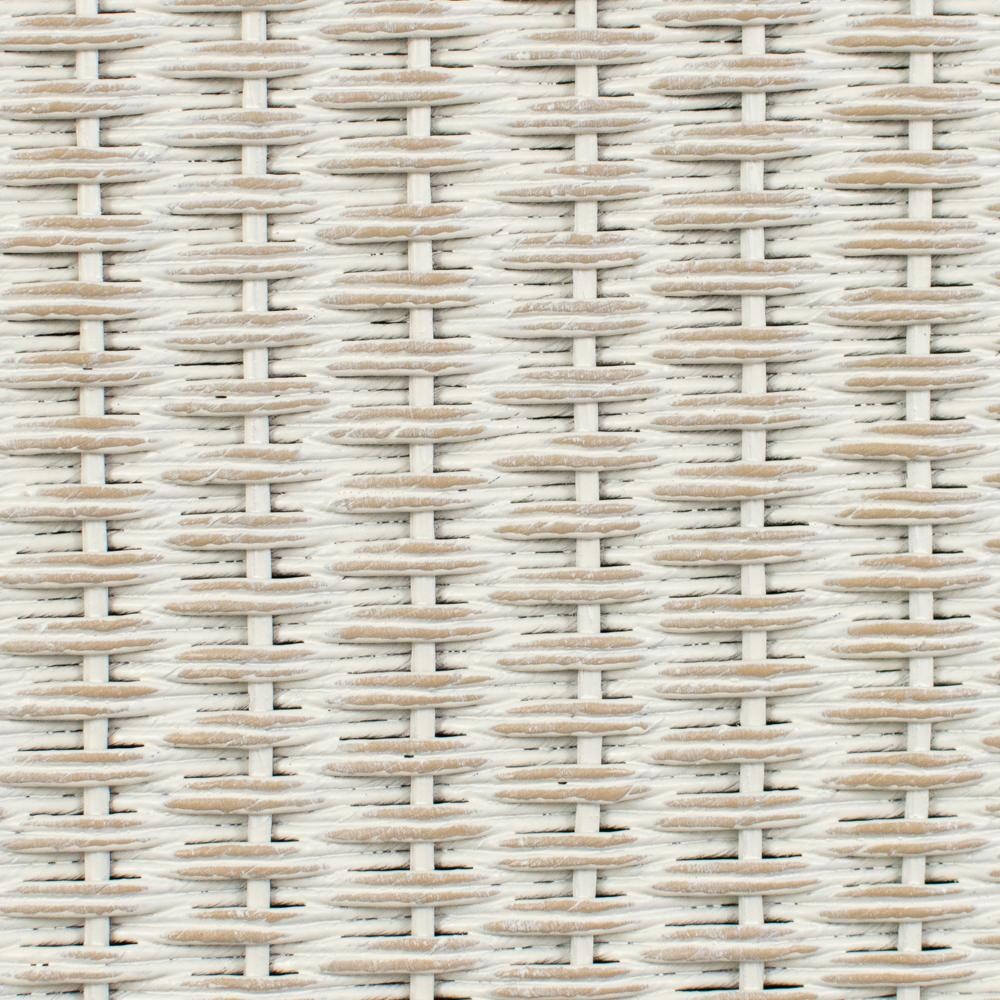 Lloyd Flanders Weekend Retreat Woven Ottoman in Antique White Finish W/ Remy Cloud Fabric - Frame Swatch thumbnail