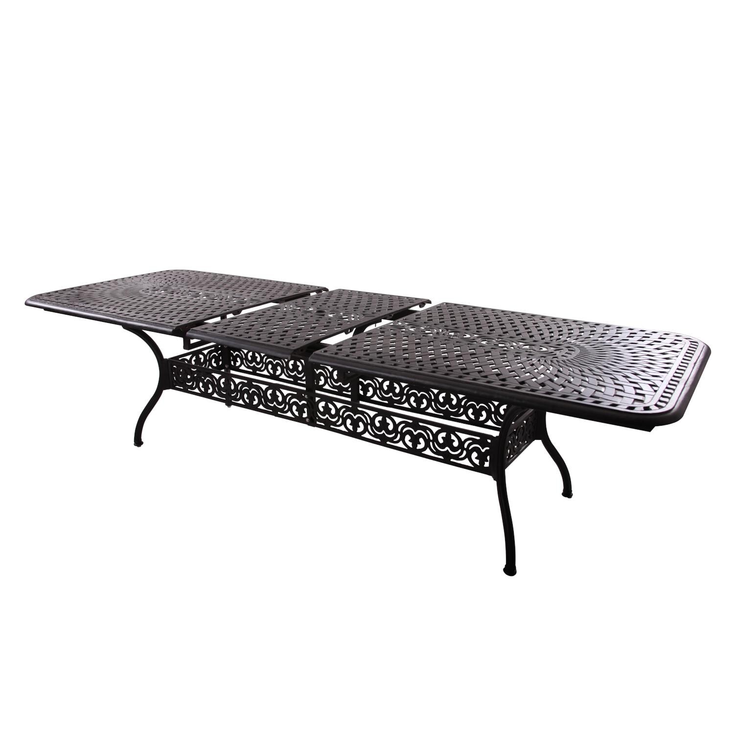 Darlee 201610-11PC-60LE Mountain View Cast Aluminum 92 X 42 Inch Rectangular Dining Table W/ Extension thumbnail