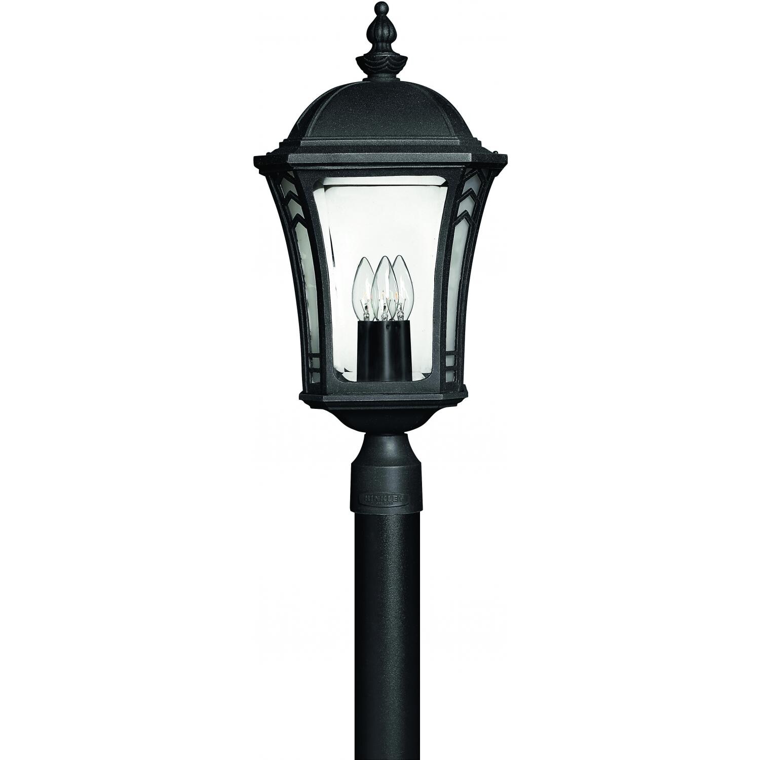 Hinkley Lighting Wabash 1331MB 40W Three Light Outdoor Post Light - Museum Black thumbnail