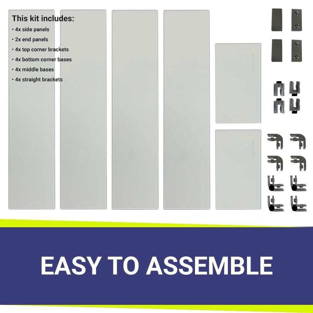 BBQGuys Signature FG-LCB-48 Polished Glass Flame Guard For 48-Inch Linear Drop-In Fire Pit Pans - Components Listing thumbnail