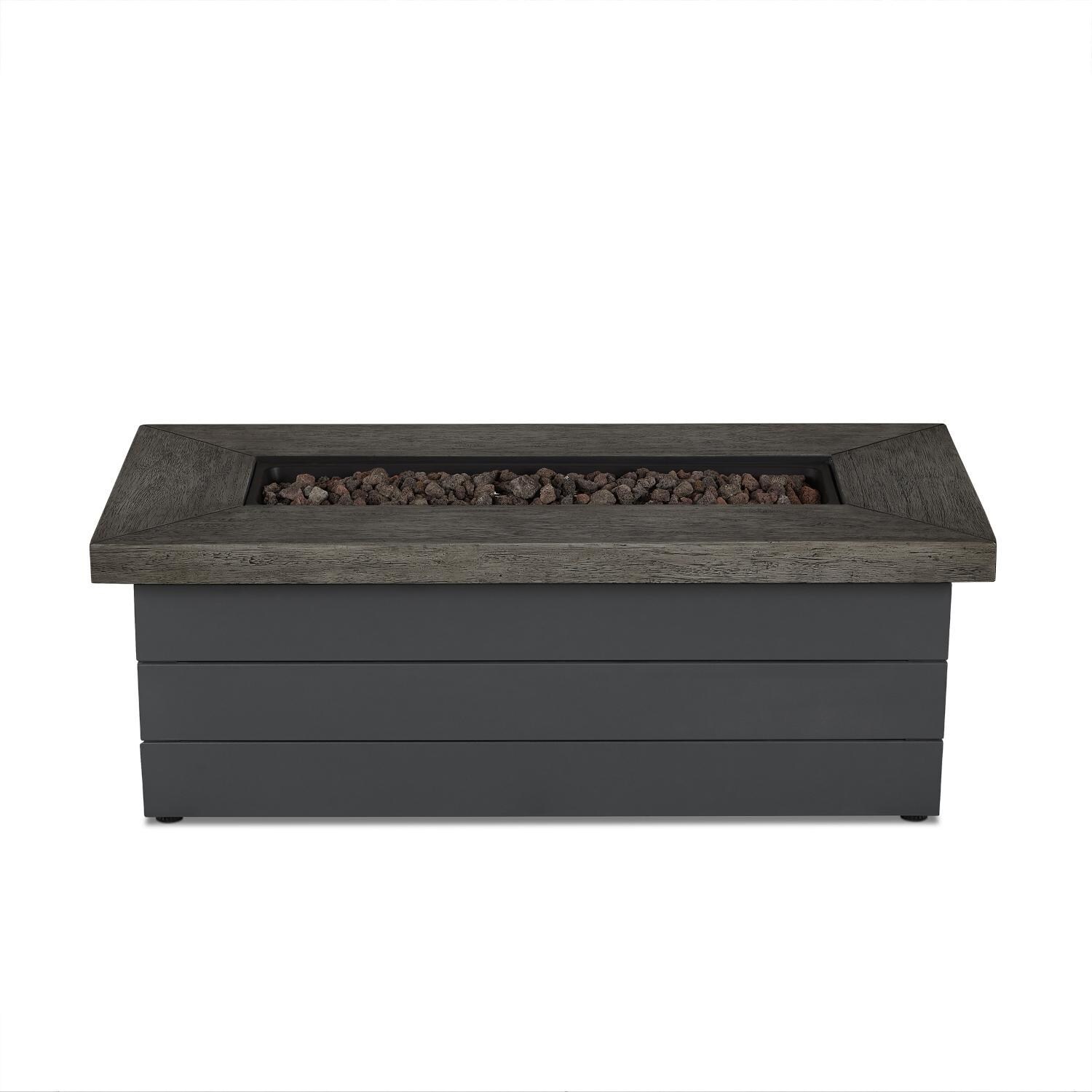 Lakeview Outdoor Designs SC-1680LP-GRY Bocage 48-Inch Rectangle Propane Gas Fire Table - Top View thumbnail