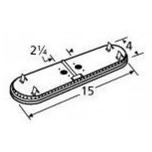 Stainless Steel Oval Twin, Centered, 2.25 Inch Offset Burner Head 11602