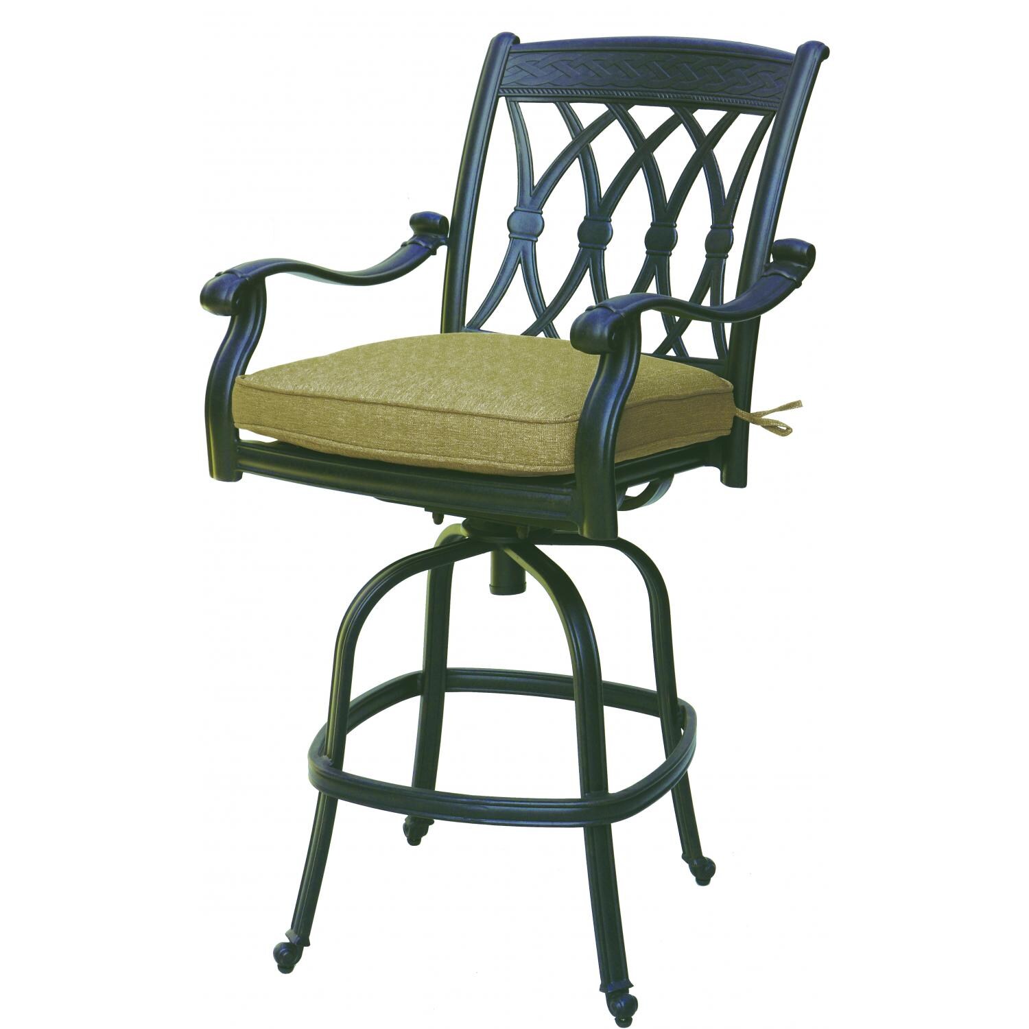 Darlee San Marcos 5 Piece Cast Aluminum Patio Party Bar Set With Darlee San Marcos Cast Aluminum Patio Bar Stool 5 Piece
