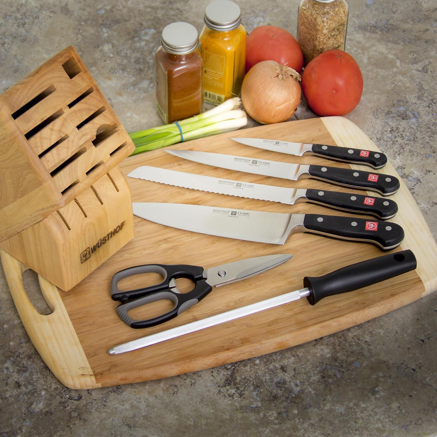Wusthof Classic 7-Piece Knife Block Set - Natural - 7417