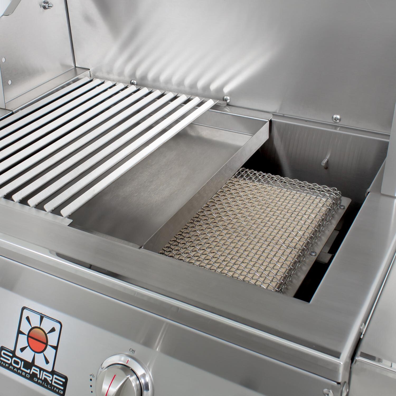 Solaire Stainless Steel BBQ Tray with Cooking Grate and Infrared Burner thumbnail