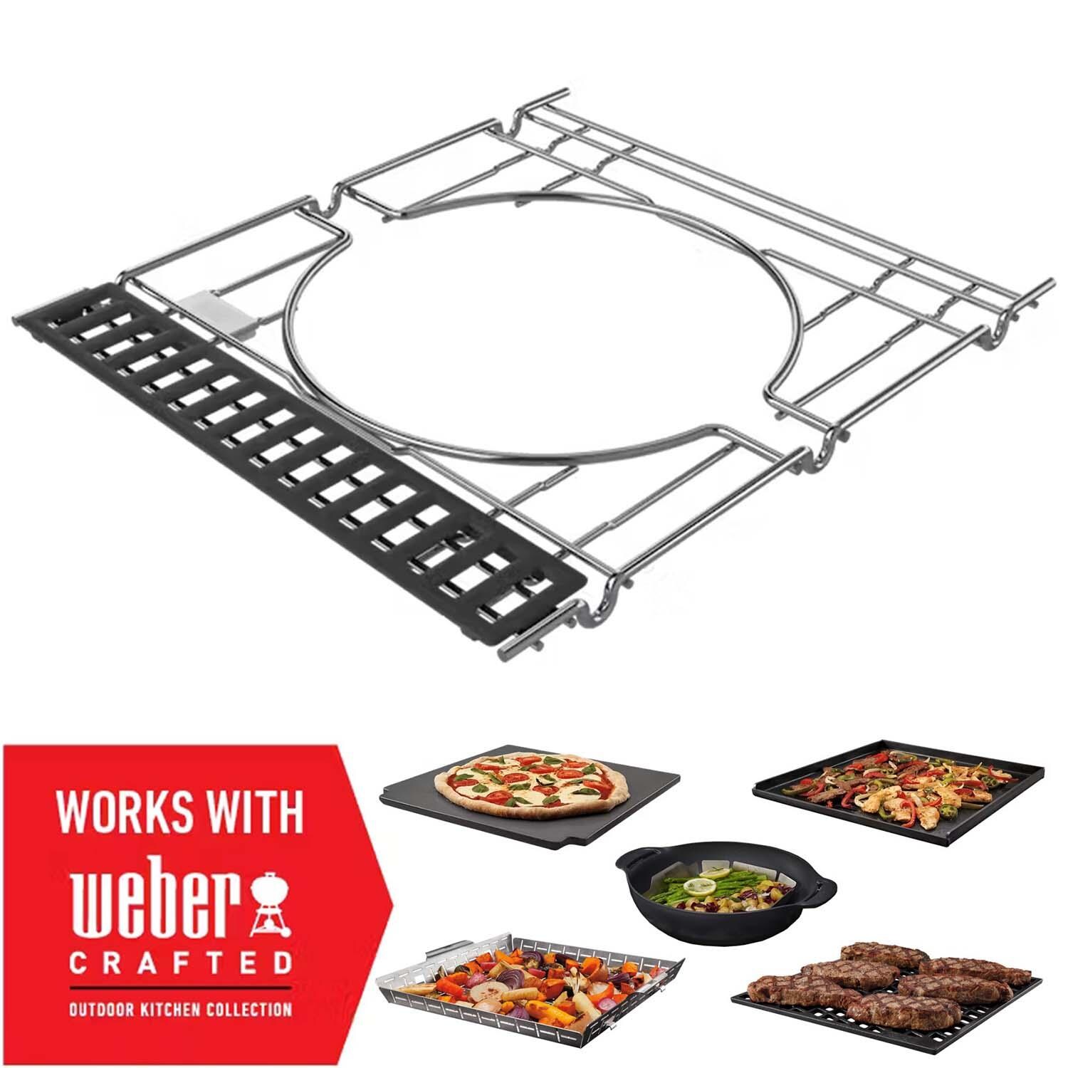 Weber 7677 CRAFTED Frame Kit For Genesis Gas Grills - Works w/ CRAFTED Accessories - White Background thumbnail