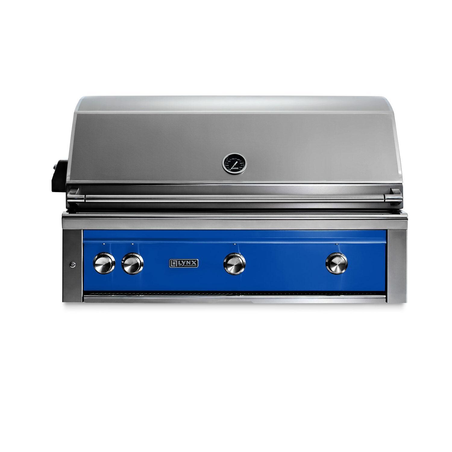 Lynx L42ATR-PBLP Professional 42 Inch Built-In All Infrared Trident Propane Gas Grill w/ Rotisserie in Pacific Blue - Display - White Background thumbnail