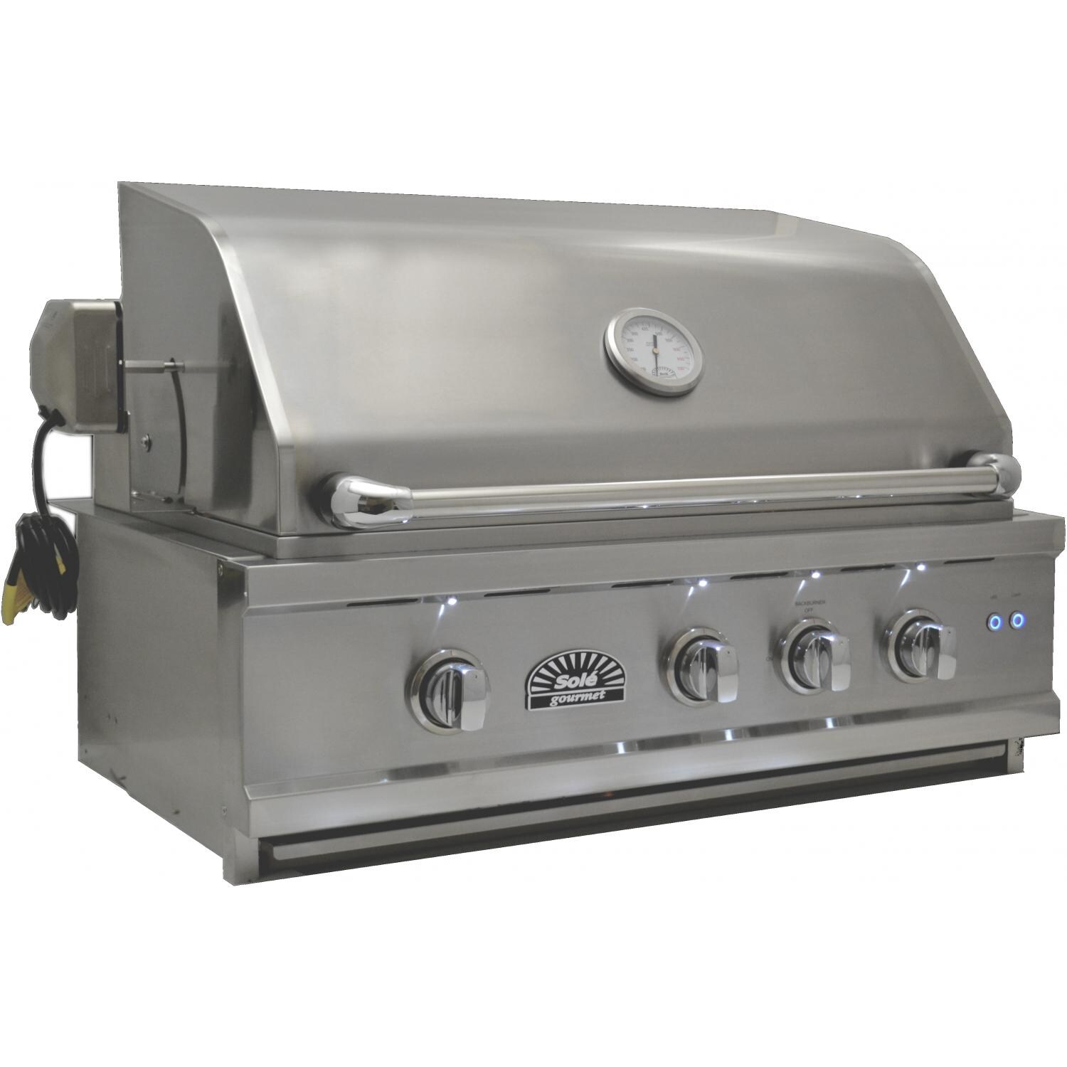 Sole Luxury 30-Inch Built-In Propane Gas Grill With Rotisserie