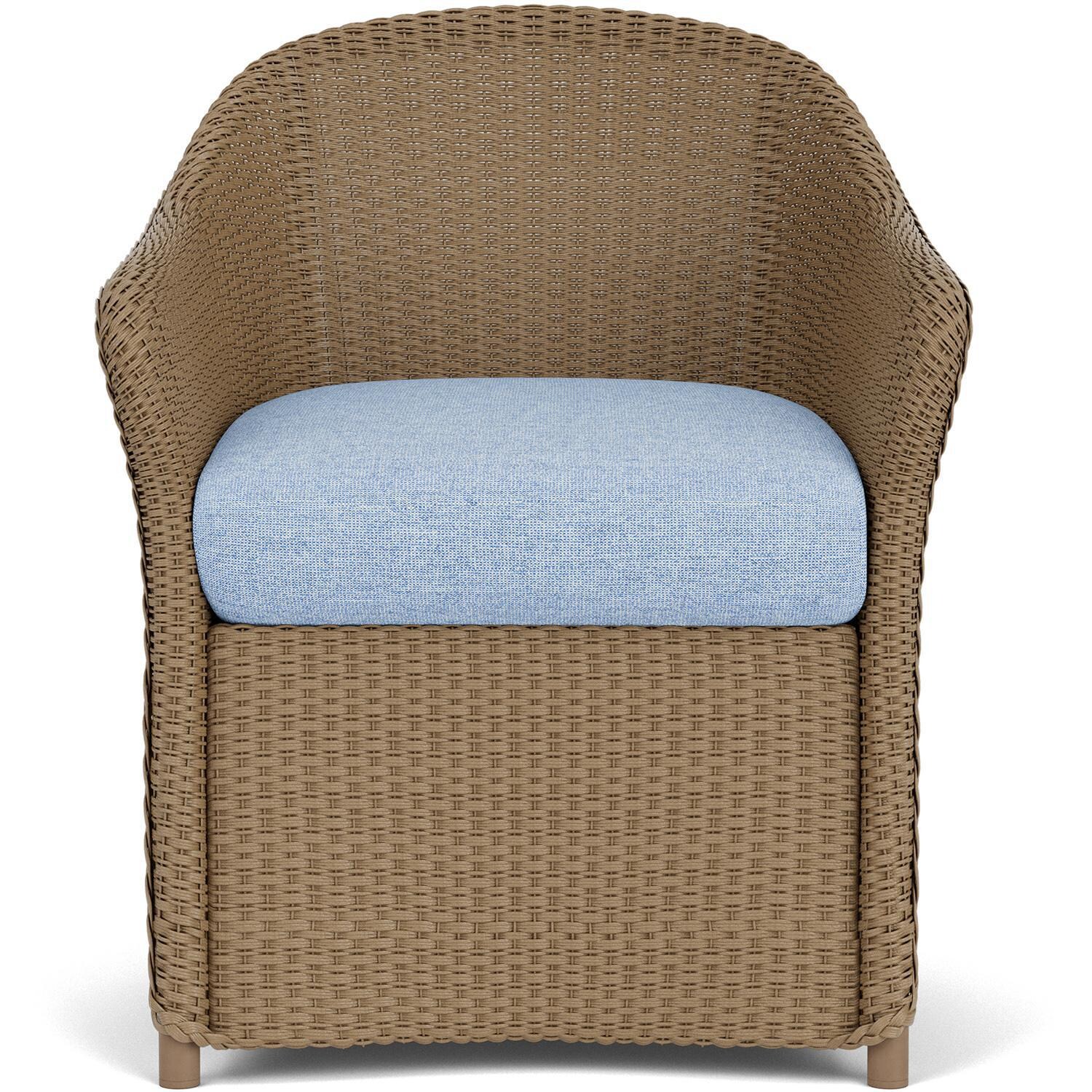 Lloyd Flanders Weekend Retreat Dining Armchair in Fawn Finish W/ Demo Skyway Fabric thumbnail