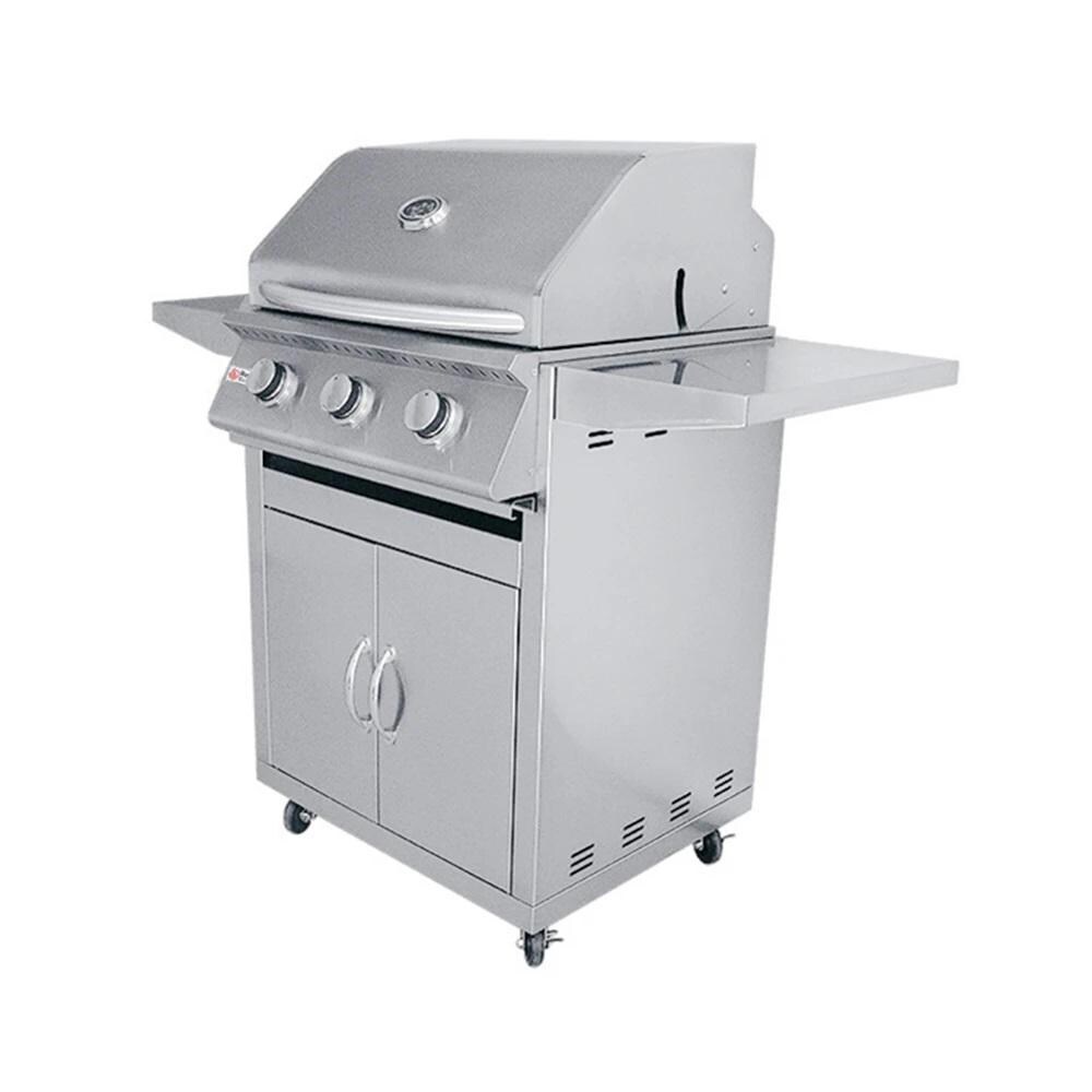 RCS Premier Series RJC26ACK 26-Inch 3-Burner Natural Gas Grill - Right Side Angled View
