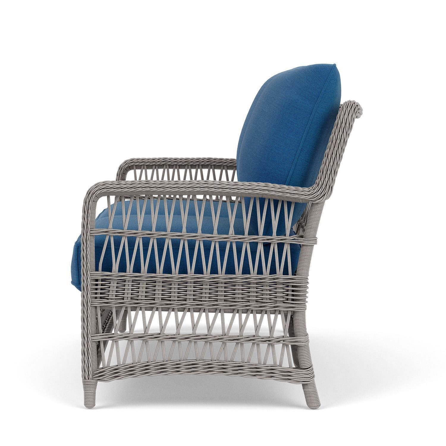 Lloyd Flanders Mackinac Loveseat in Putty Finish with Flagship Atlantis Fabric - Left Side thumbnail