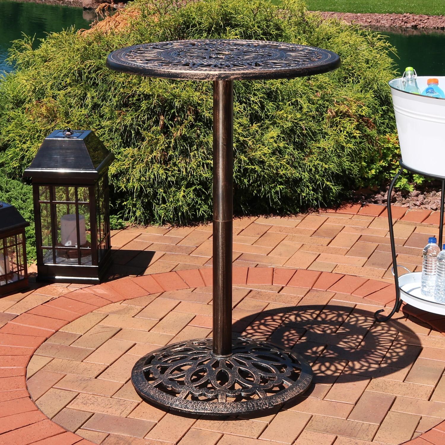 Sunnydaze Decor 26-Inch Round Bar-Height Cast Iron Table - YUK-003 image