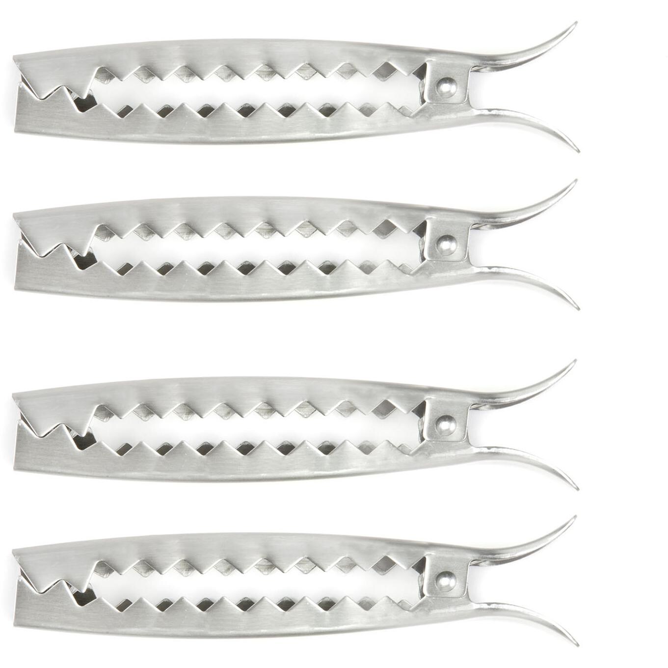 BBQGuys.com 6-Inch Stainless Steel Grill Clips - Set Of 4 thumbnail