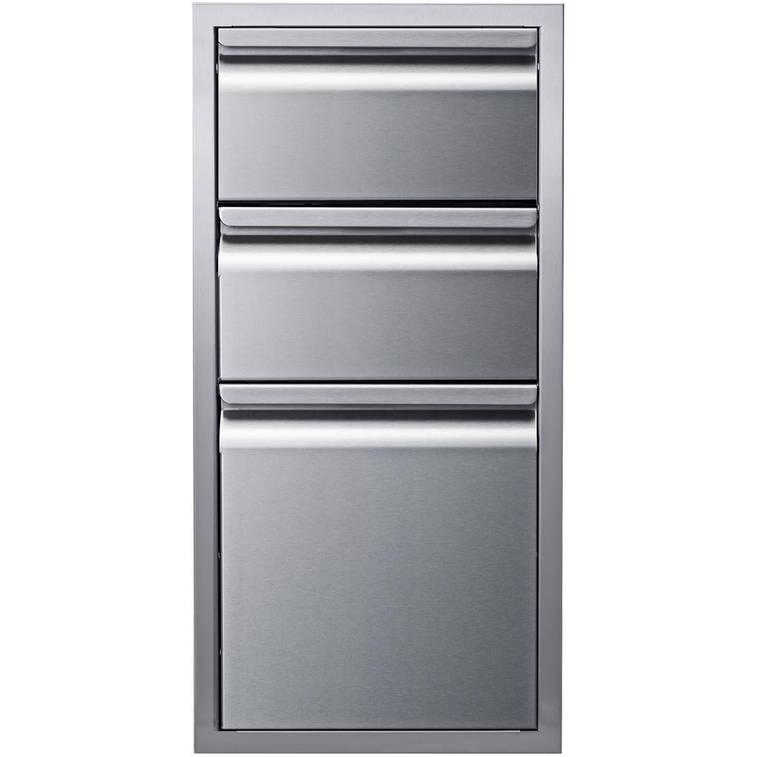 Memphis Grills 15-Inch Triple Access Drawer With Soft Close - Front View thumbnail