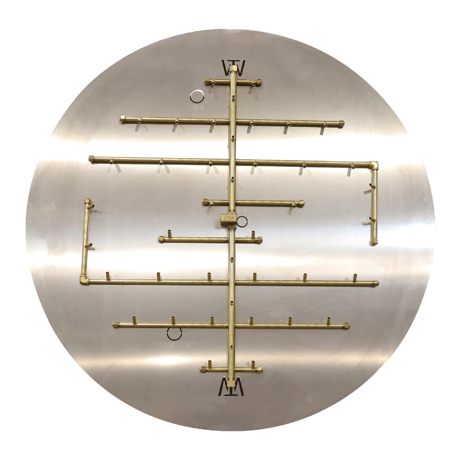 Warming Trends U420ALPL48C 38 X 35 Inch CROSSFIRE Brass Burner w/ 60 Circular Plate - Burner - White Background thumbnail