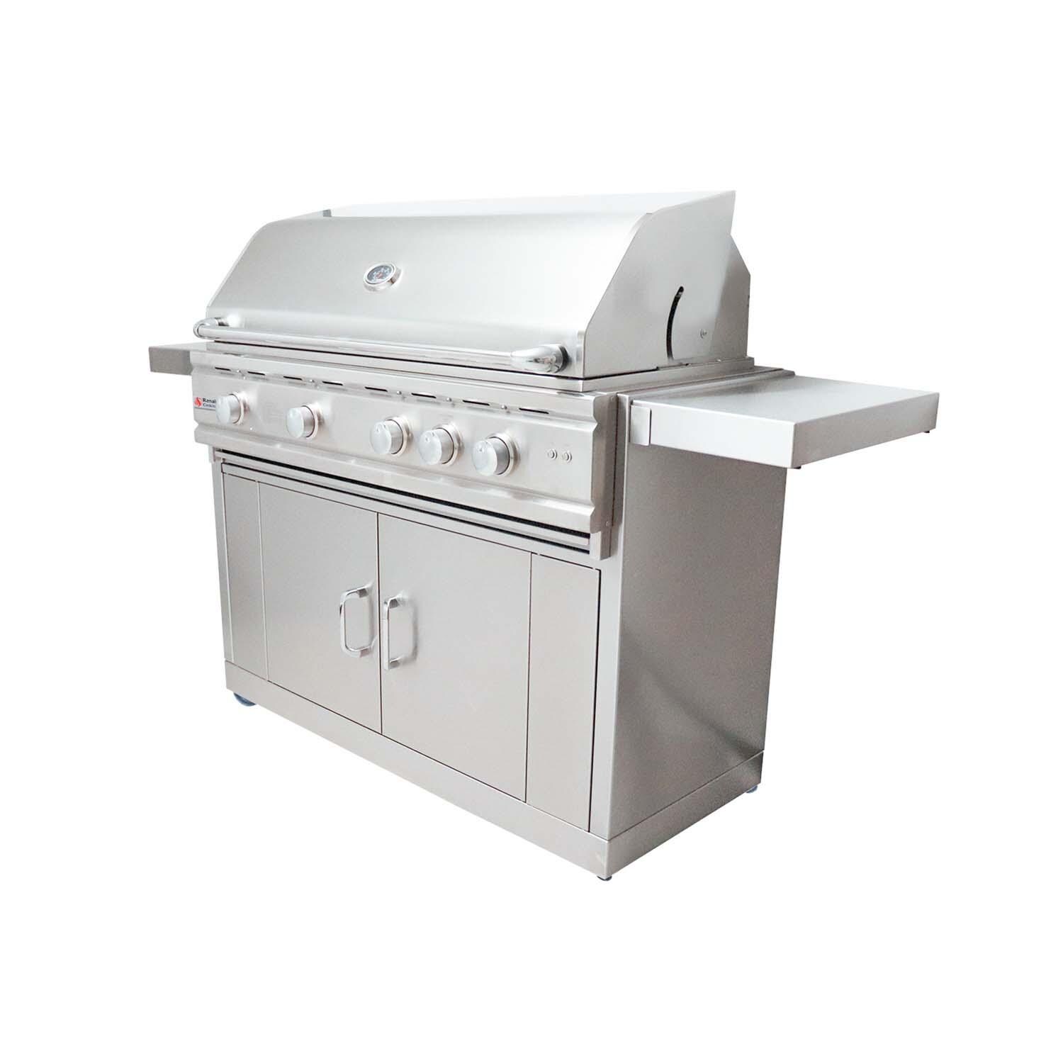 RCS RON42BLPCK Cutlass Pro 42 Inch Propane Grill - Right Angled View Lights Off - White Background thumbnail