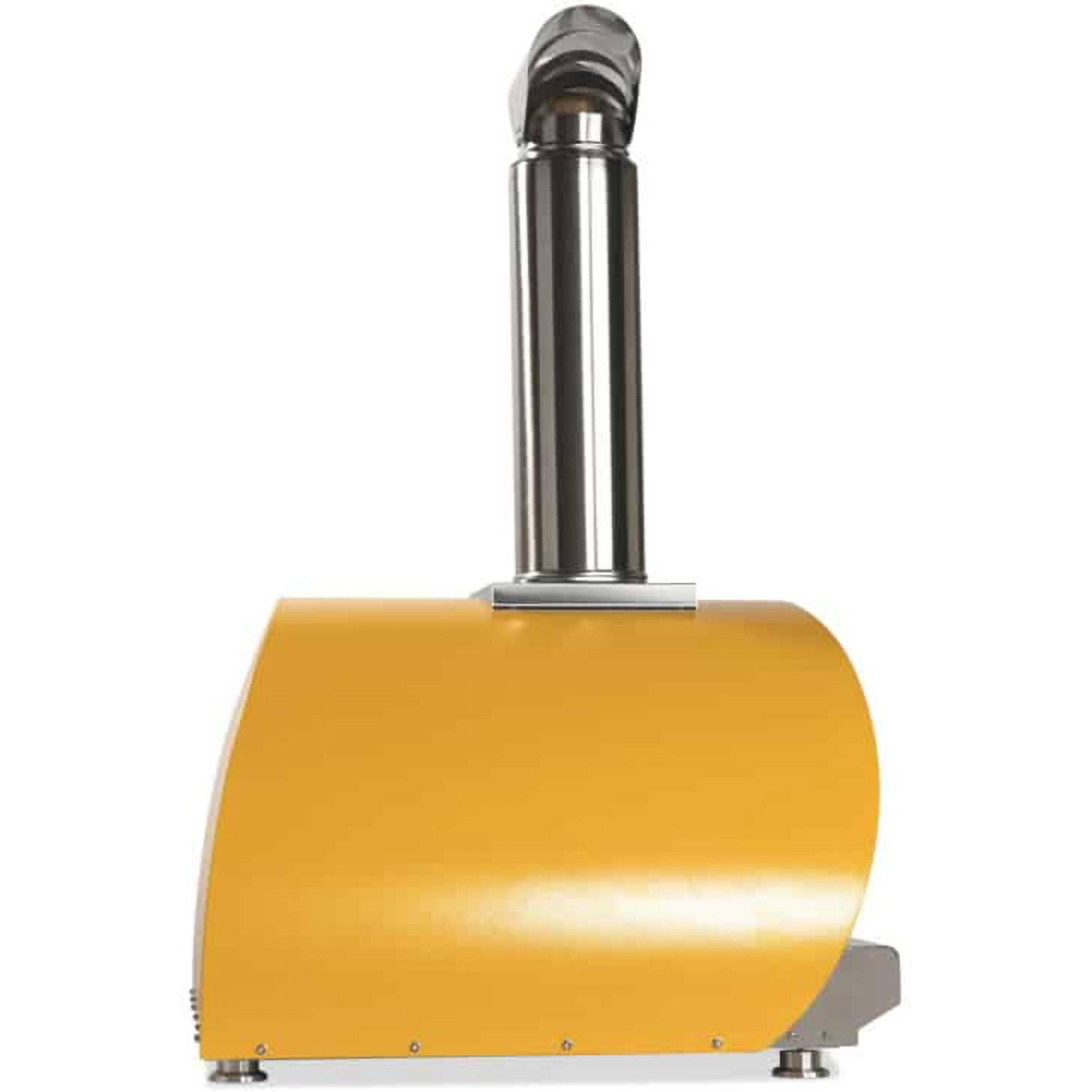 Coyote C1PZ40WY Duomo Wood-Fired Pizza Oven - Yellow - Left Side - White Background thumbnail