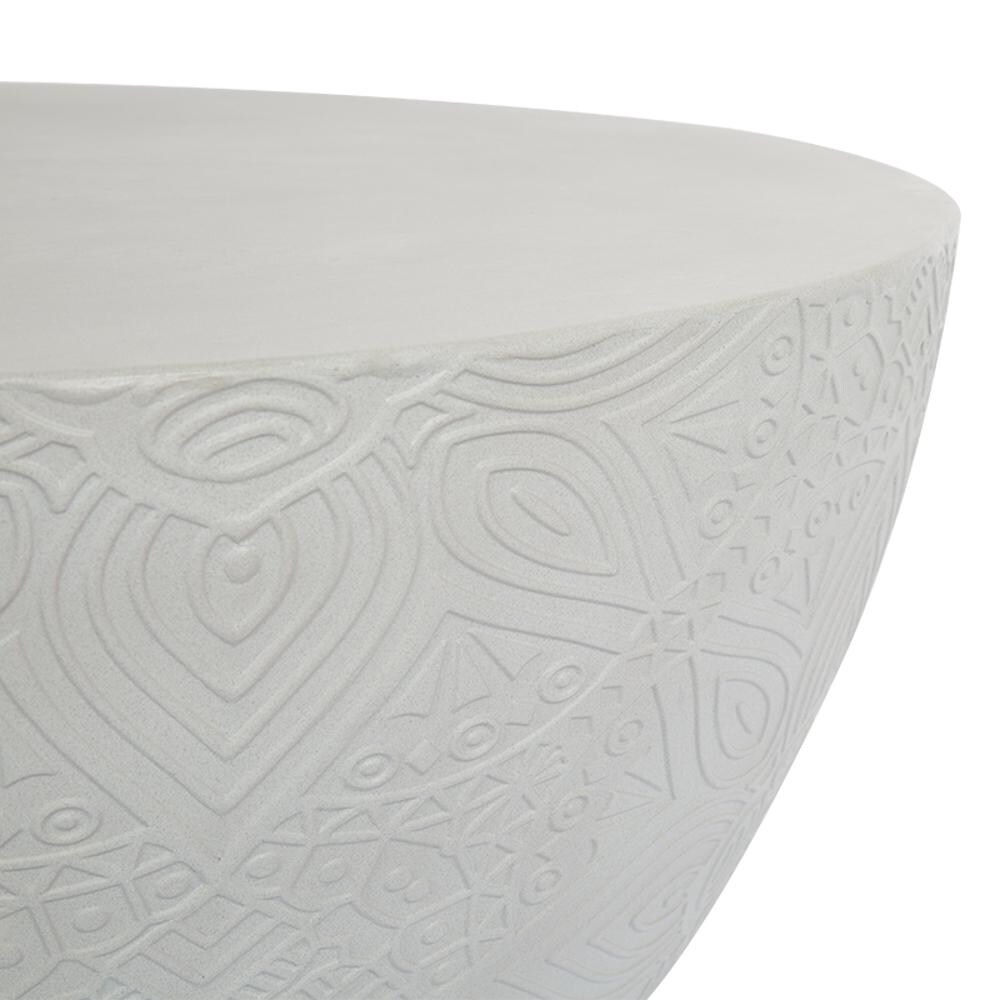 Sunset West - 6003-FT36BWL-G23R - Bali 36-Inch Round GFRC Propane Gas Fire Bowl W/ Glass Surround - Corner Detail thumbnail