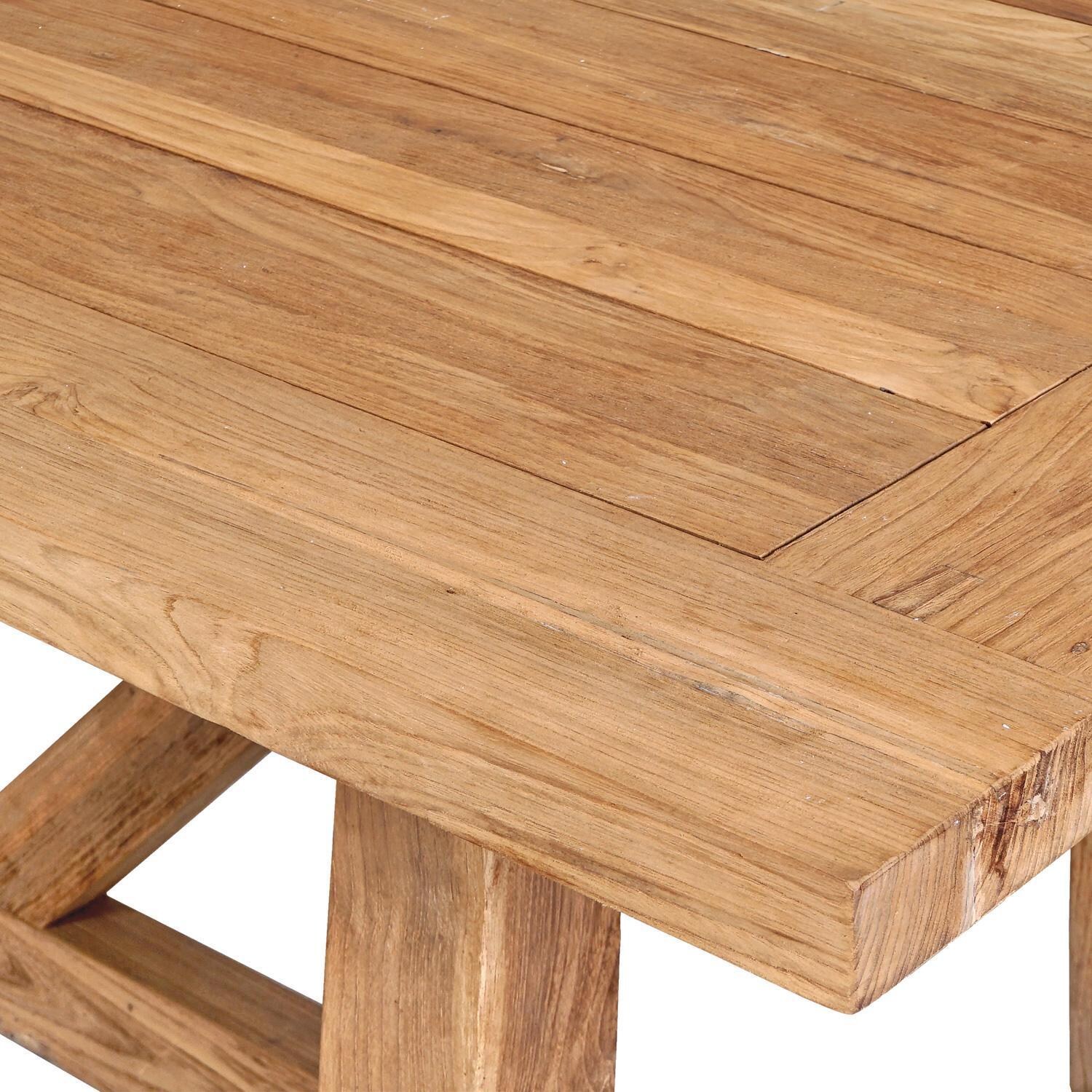 Wood Grove 10 Seat Reclaimed Teak Outdoor Dining Table By Lakeview - Up Close - White Background thumbnail