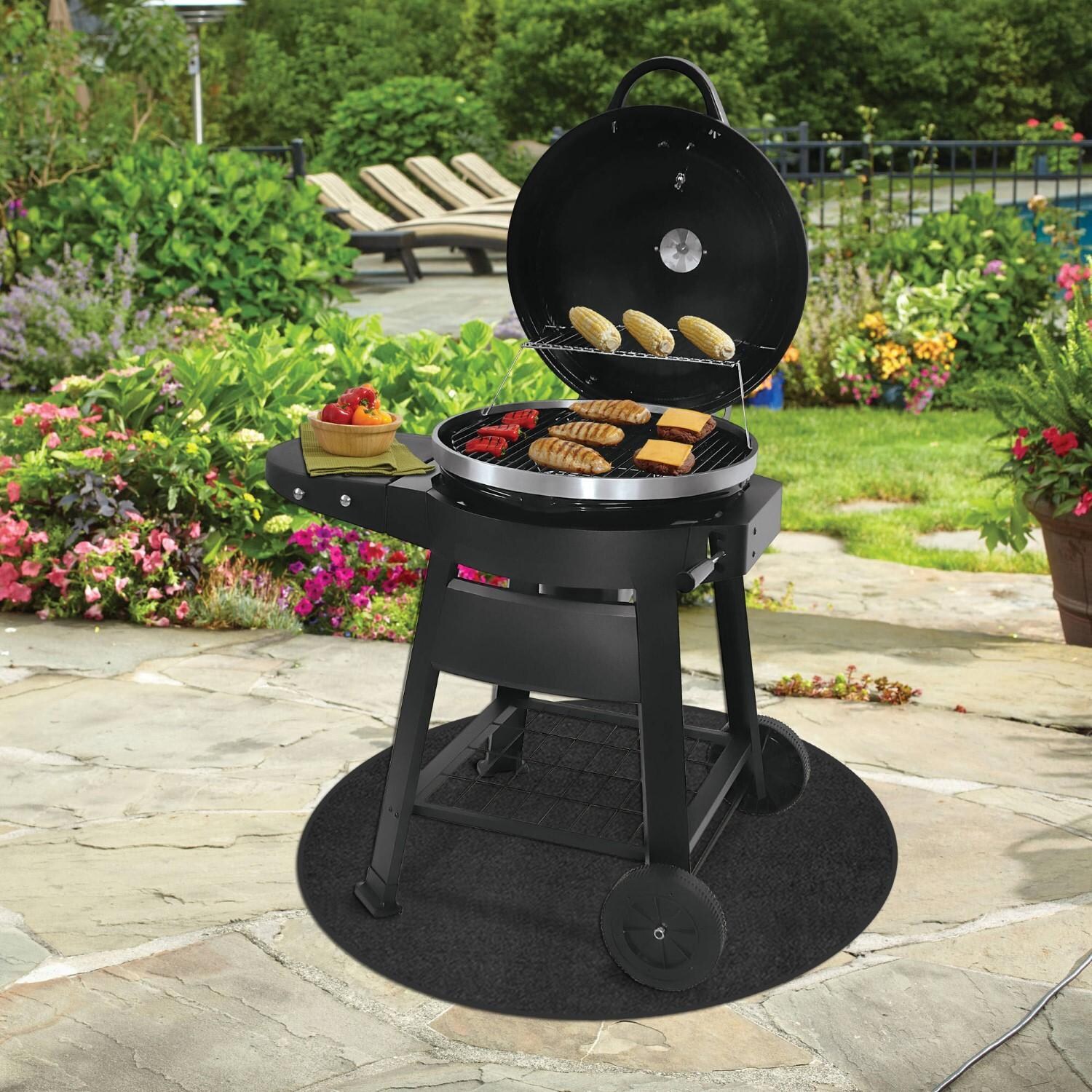 FANMATS 19307 Generic 36" Round Grill Mat - Lifestyle thumbnail