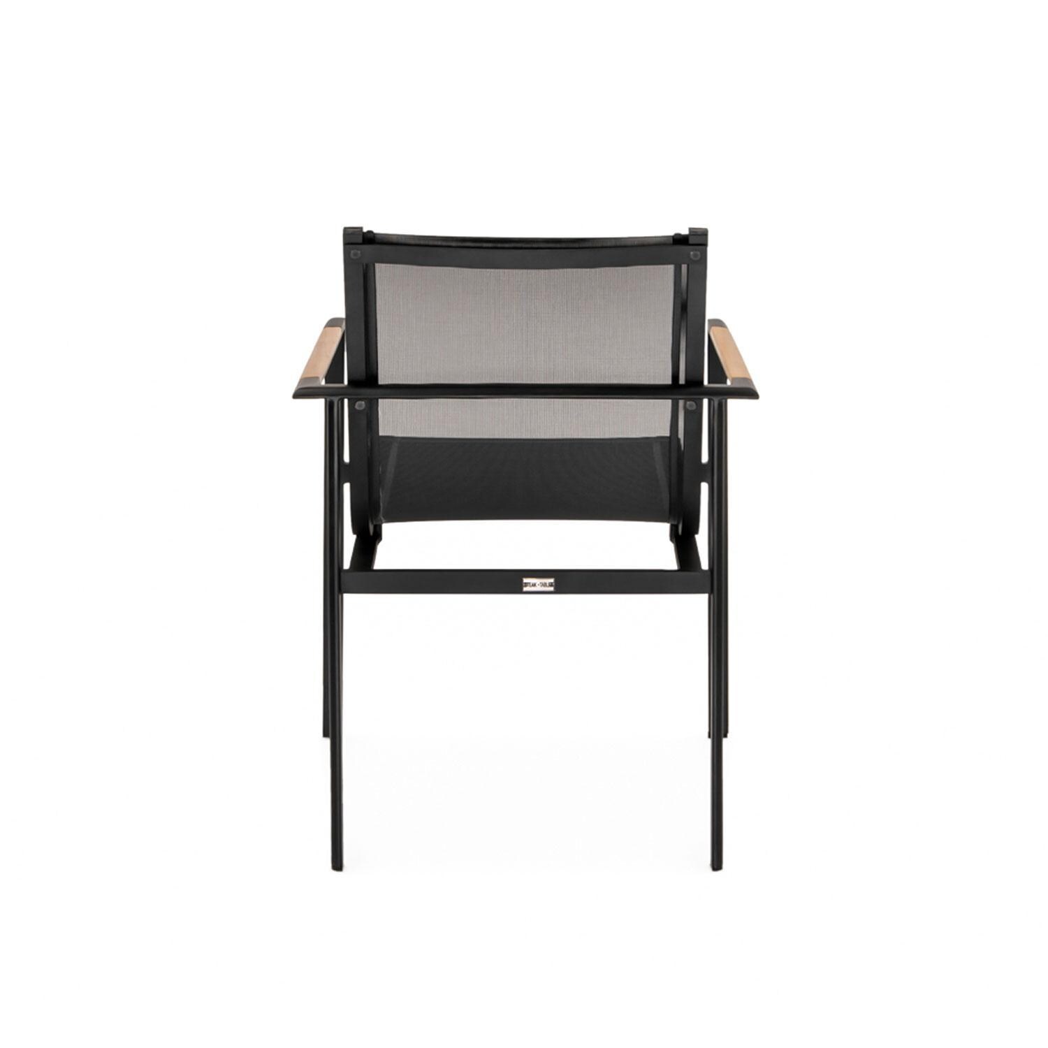 Teak + Table St Barts 40 Inch 5 Piece Dining Set - Chair Back - White Background thumbnail