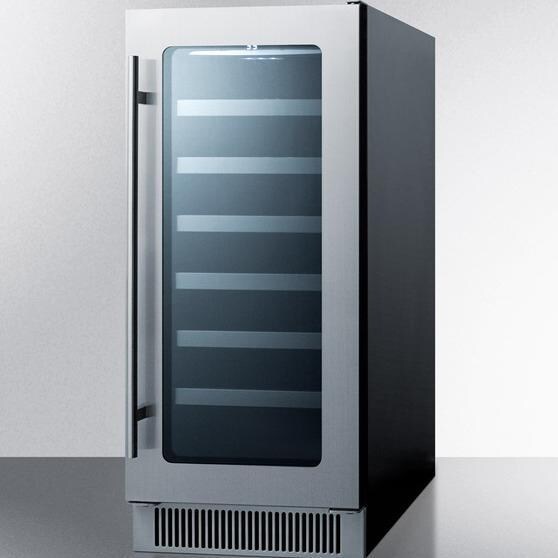 Summit Classic 34 Bottle Built-In / Freestanding Wine Cellar / Cooler - CL15WC - Right Angle View thumbnail