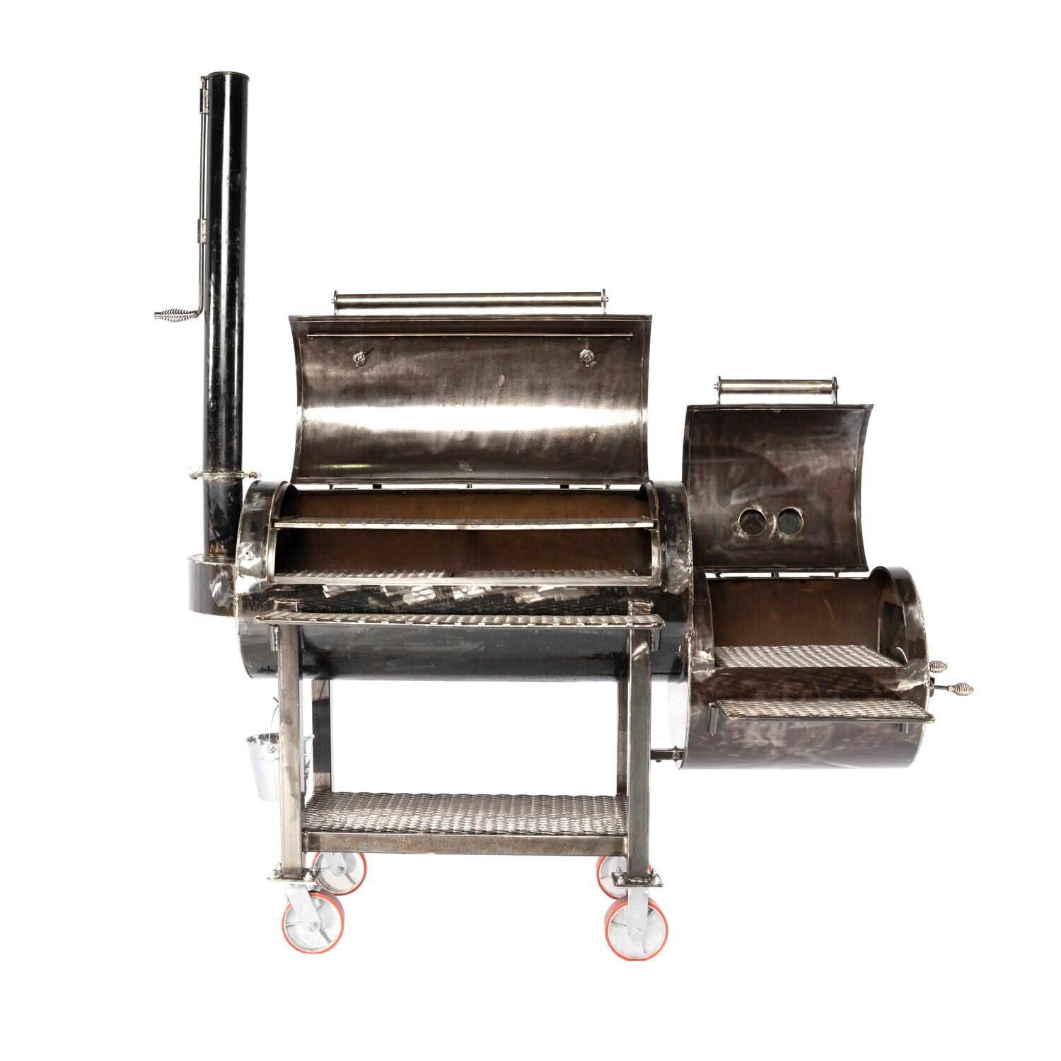 Texas Original Pits GFB-LEGEND 245224-XSL 24-Inch Legend Loaded - Grill Open W/ Smokestack Up thumbnail