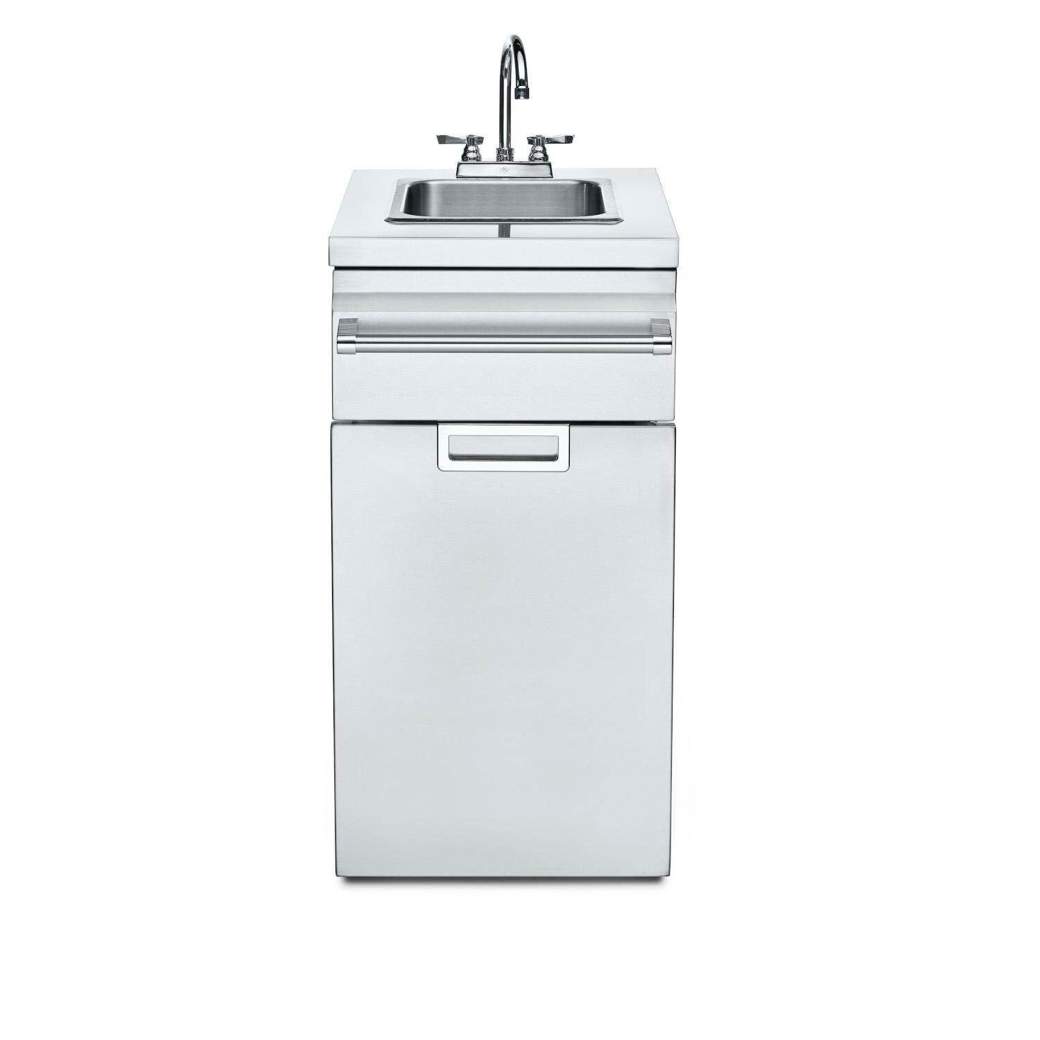 Crown Verity ICM-SK-WH Infinite Series 18-Inch Stainless Steel Cabinet Module with Sink & Water Heater - Closed View thumbnail