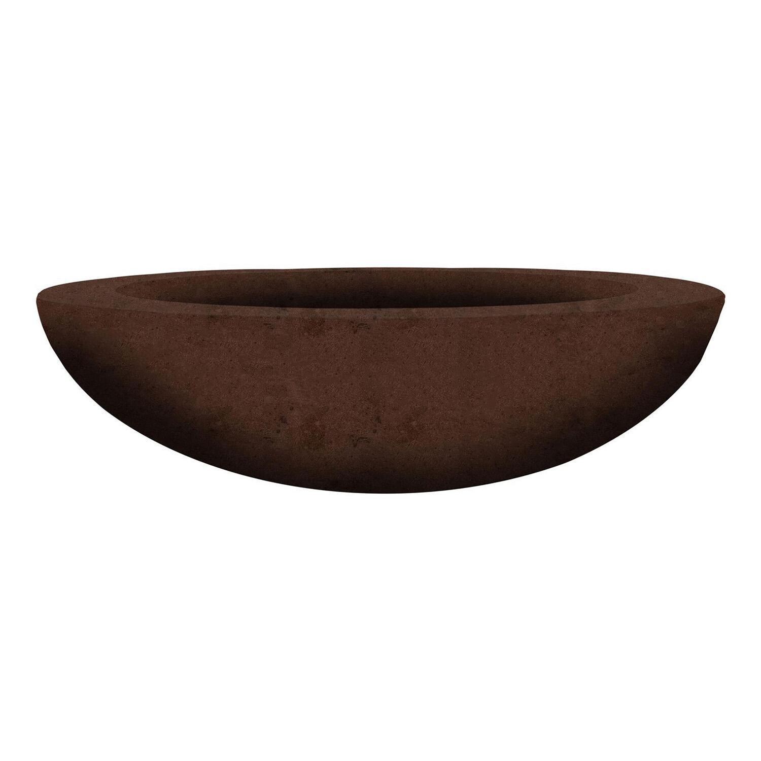 Moderno 70-in Round GFRC Propane Fire Bowl in Cafe by Prism Hardscapes