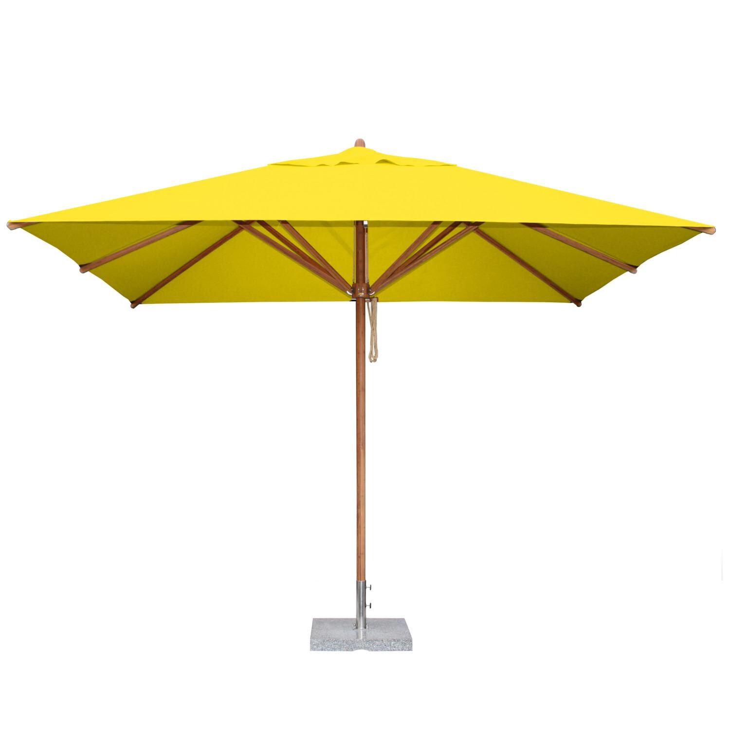 Bambrella Levante 8 1/2 X 11 1/2 Ft. Rectangular Market Umbrella - Yellow Canopy