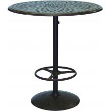 Darlee Series 60 42 Inch Cast Aluminum Pedestal Patio Bar Table - Antique Bronze image