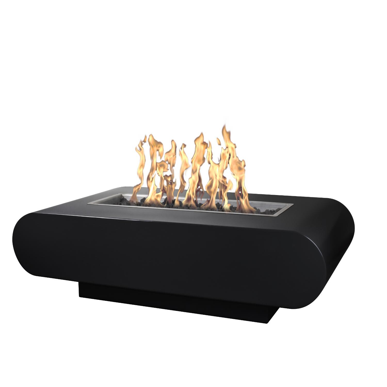 Black Powder Coat Steel Rectangular La Jolla Fire Pit thumbnail