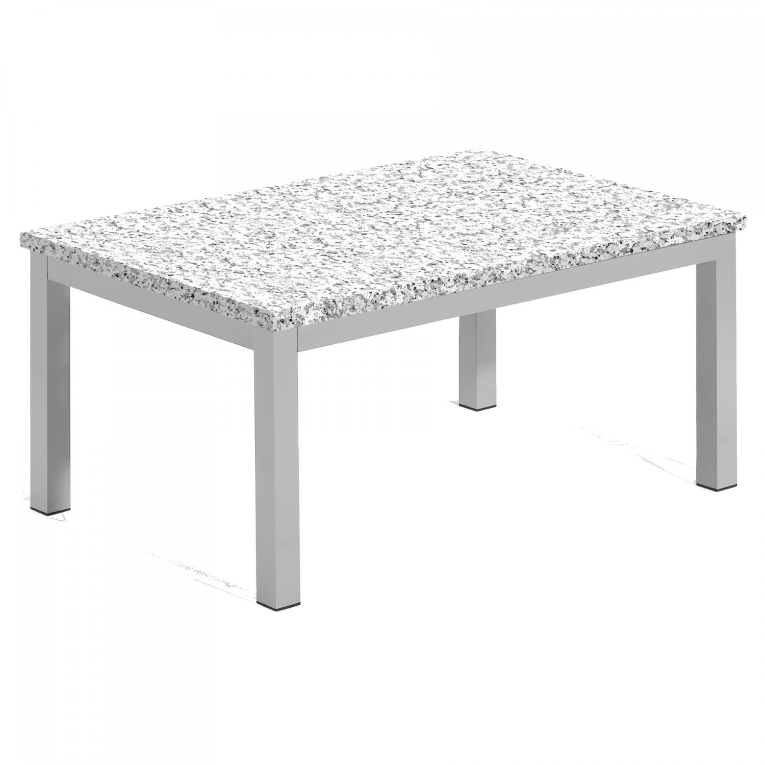Travira 41 X 27 Inch Rectangular Aluminum Patio Coffee Table W/ Lite-Core Ash Top thumbnail