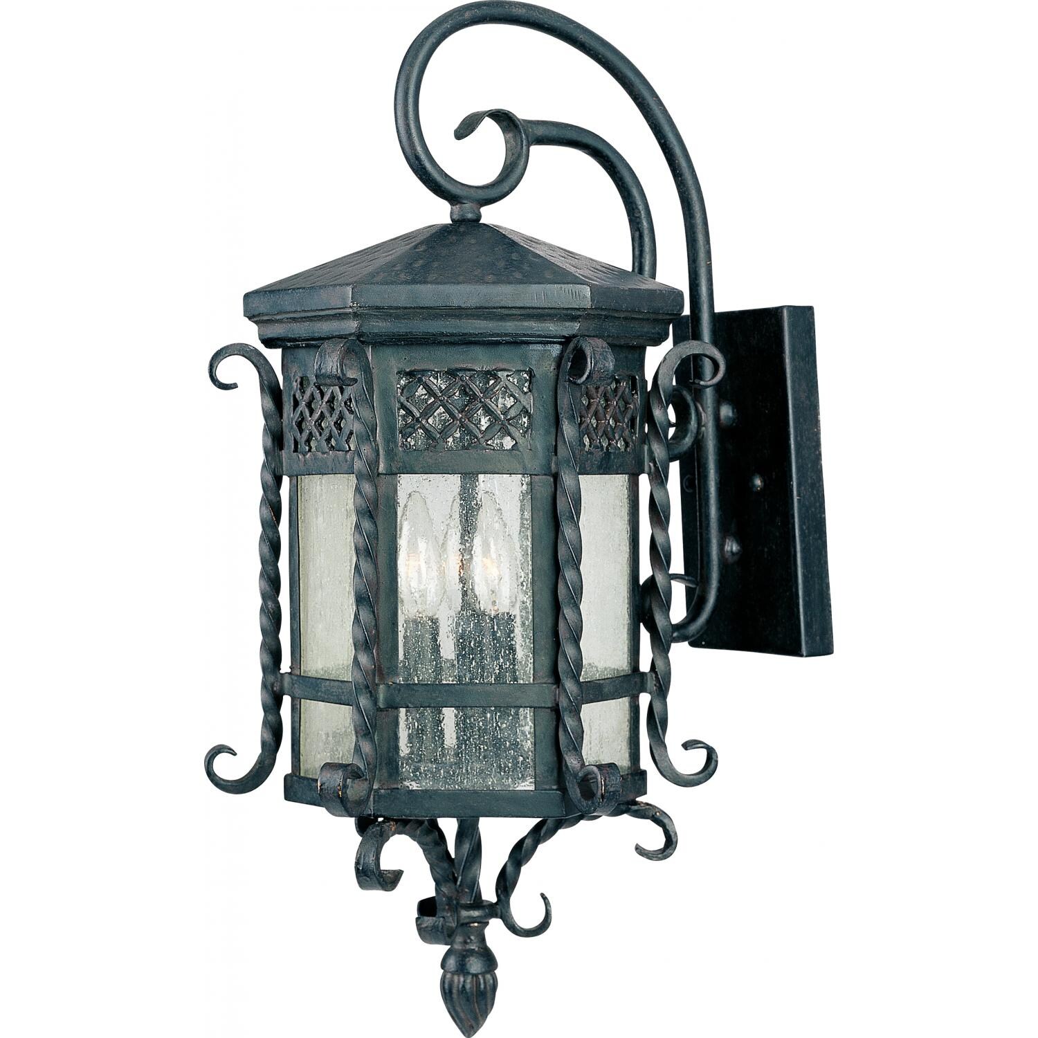 Maxim Scottsdale Three Light 23-Inch Outdoor Wall Light - Country Forge - 30124CDCF