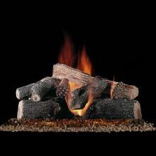 Rasmussen 24-Inch Evening Lone Star Gas Log Set With Vented Natural Gas Custom Embers Pan Burner - Match Light