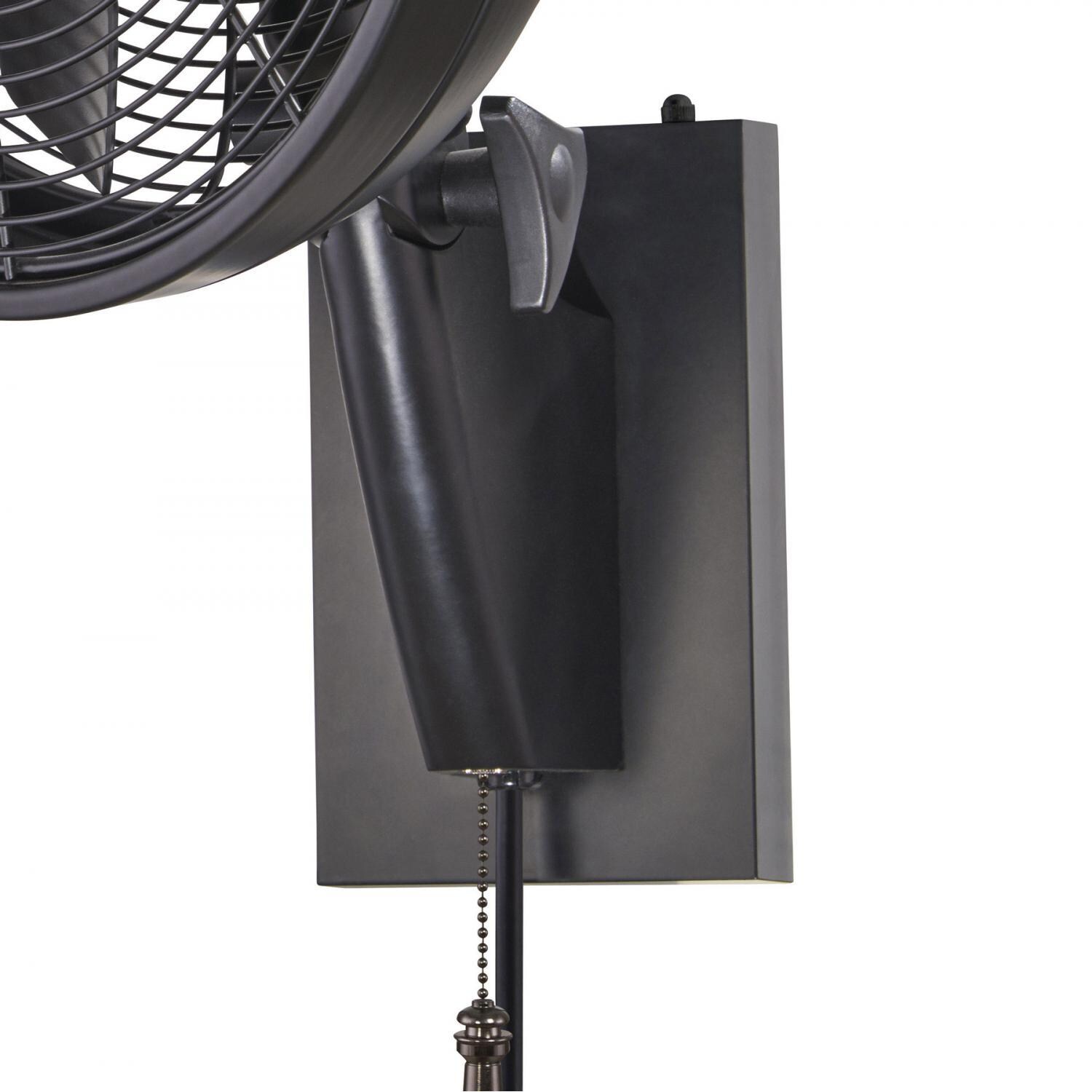 Minka-Aire F307-MBK Anywhere 16-Inch 3-Blade Oscillating Fan in Matte Black Finish w/ Matte Black Blades - Closeup thumbnail
